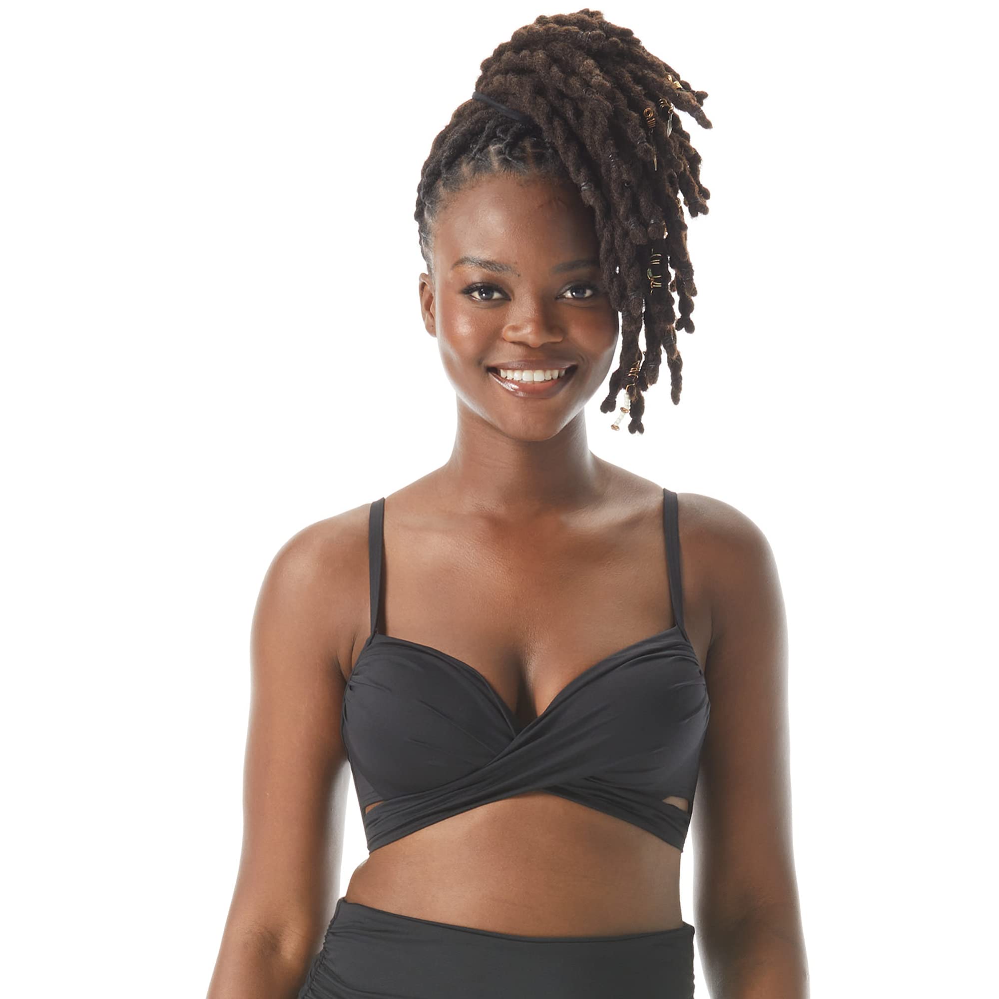 COCO REEF Enrapture Bra Sized Wrap Bikini Top — Push Up Underwire Swimwear for Women (Sizes C, D, DD, E, F) | Perfect for Beach Vacations, Pool Parties & Tropical Getaways