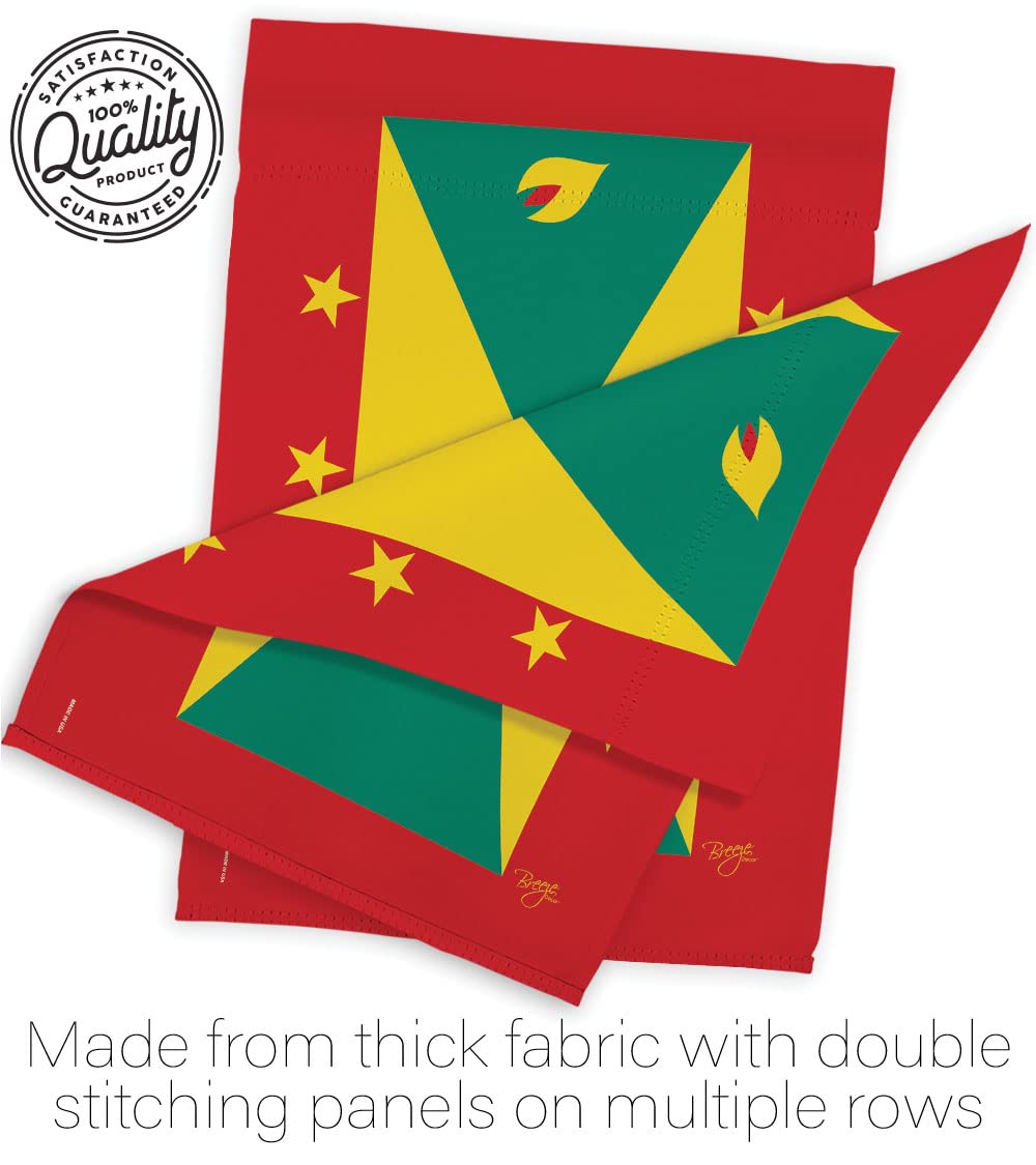 Grenada Garden Flag Set with Stand - Double-Sided Yard Decor for Home & Gifts