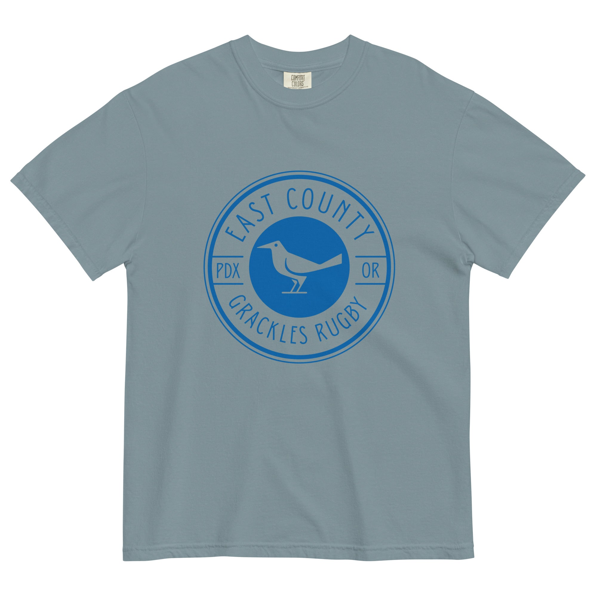 East Co. Grackles Garment Dyed T-Shirt for Men - Vintage Washed Cotton Tee - Casual Streetwear for Everyday Wear & Urban Outfits