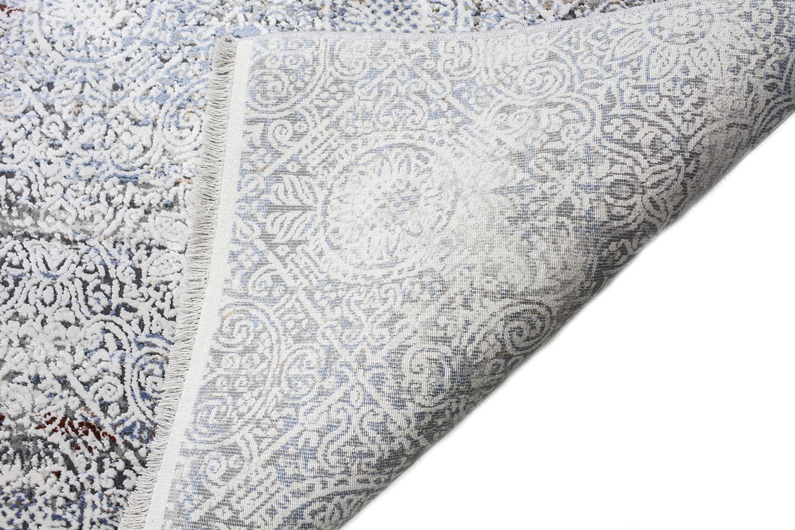 Luxury Bashian Collection Area Rug - 4’ x 6’ Power Loom Viscose & Polyester Runner Rug for Entryway, Living Room, Bedroom - Soft & Durable Home Decor - Perfect for Modern, Farmhouse & Boho Style Homes