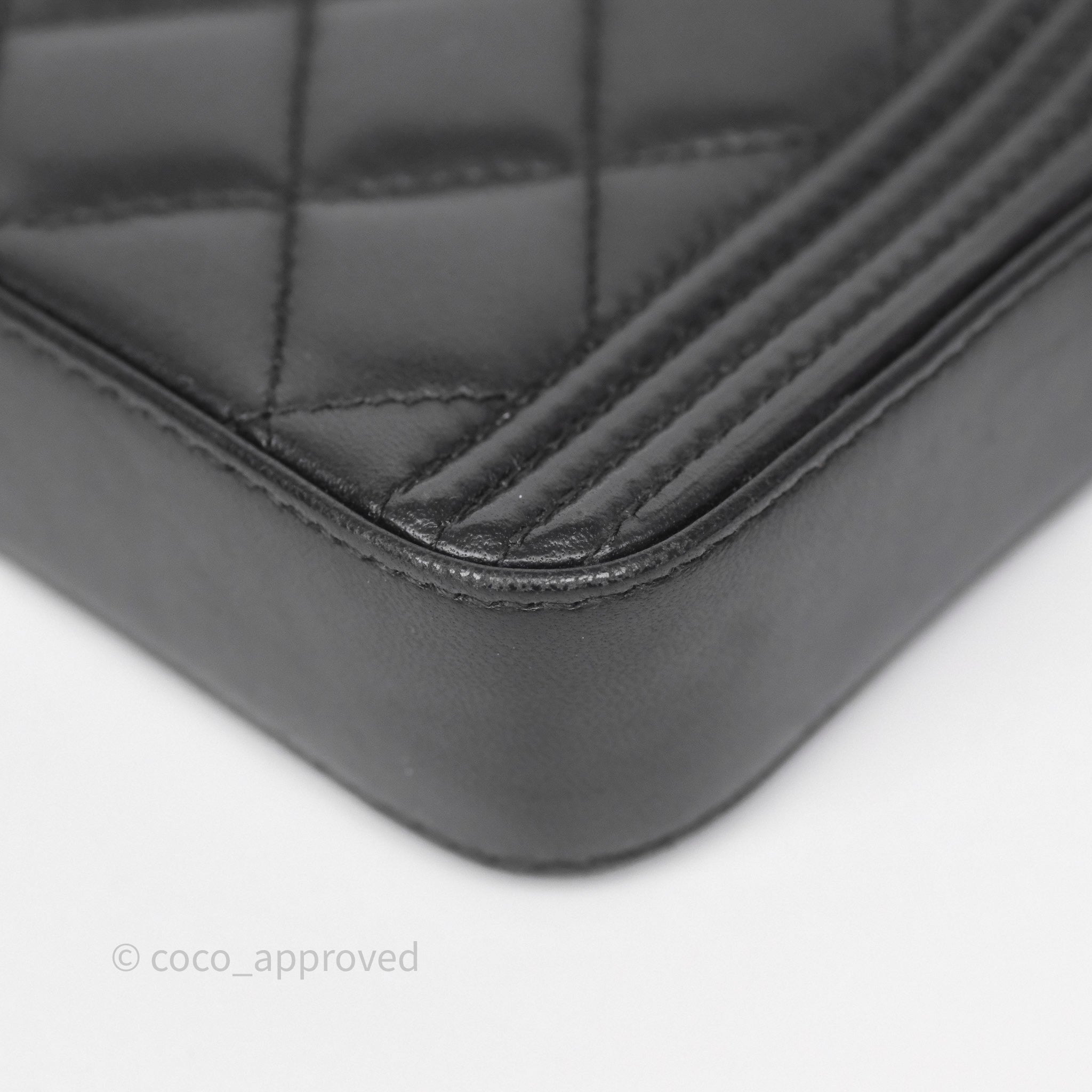 Chanel Boy Double Zip Clutch On Chain So Black Lambskin Leather Crossbody Bag - Perfect for Evening Parties, Date Nights & Luxury Fashion Accessories