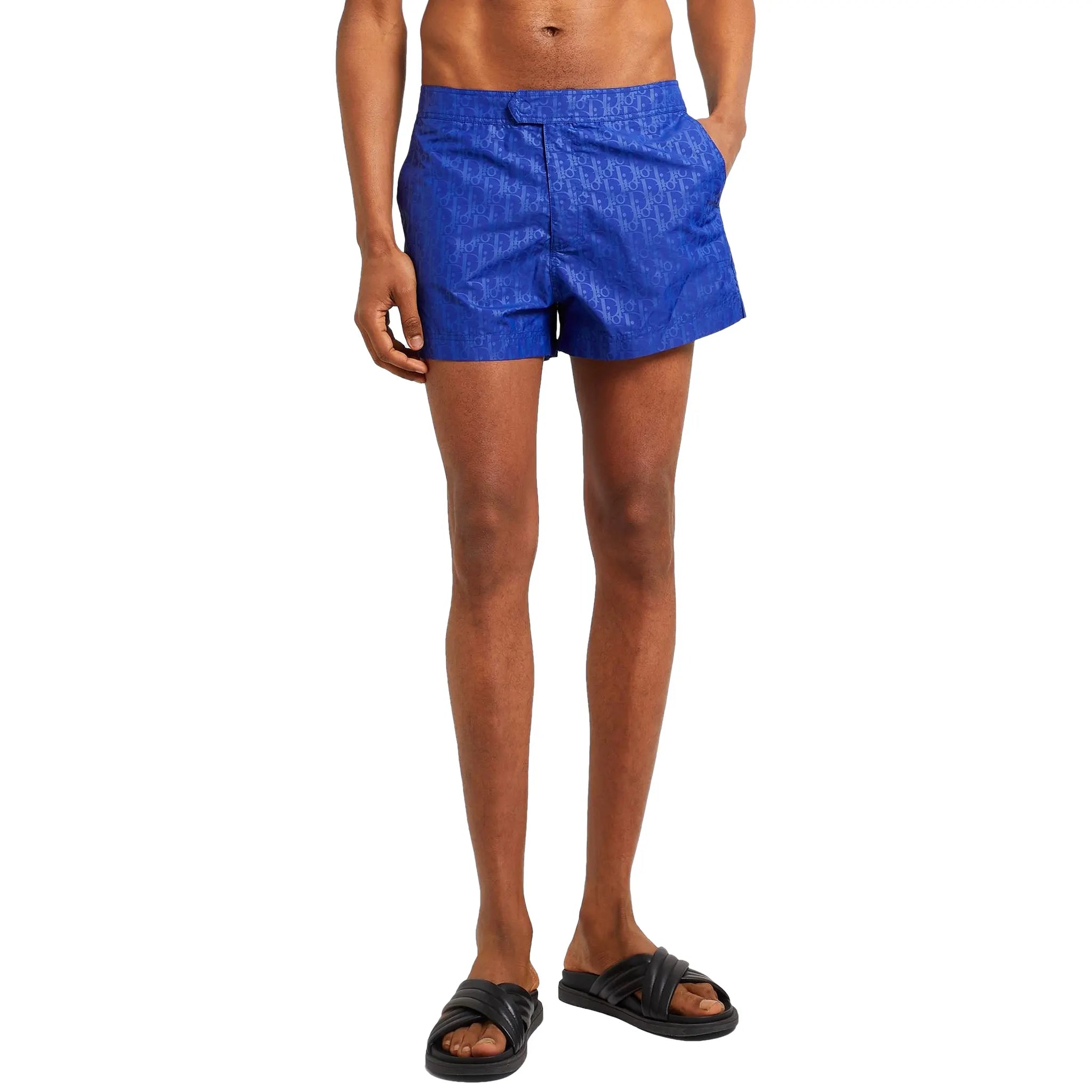 Dior Oblique Swim Shorts for Men - Blue Luxury Beachwear for Swimming, Vacation & Summer Outfits