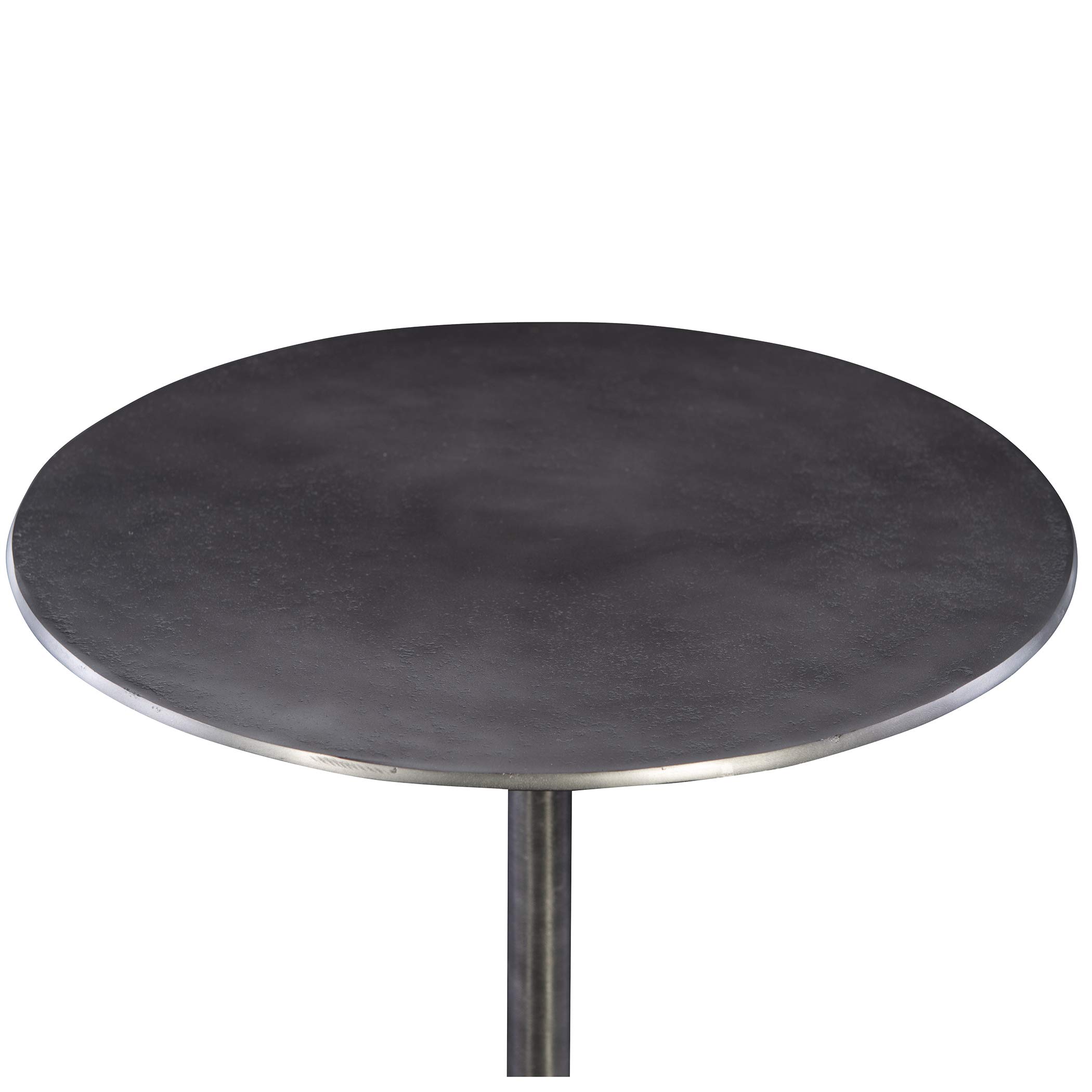 Modern Industrial Accent Table - Rustic Wood & Metal Side Table for Living Room, Bedroom, or Office - Perfect for Small Spaces & Home Decor