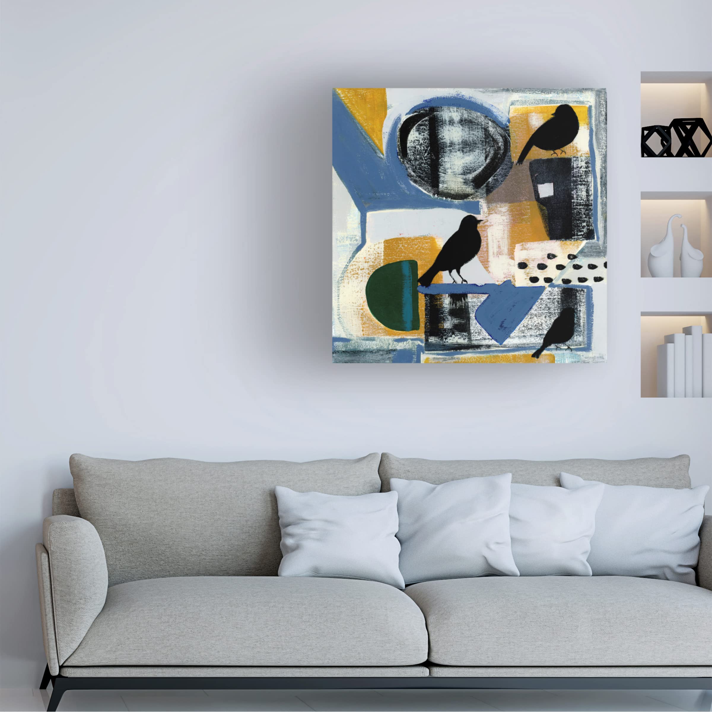 Trademark Fine Art 'Treehouse Overture IV' Canvas Wall Art by Tara Daavettila - Nature Inspired Painting for Living Room, Bedroom & Office Decor