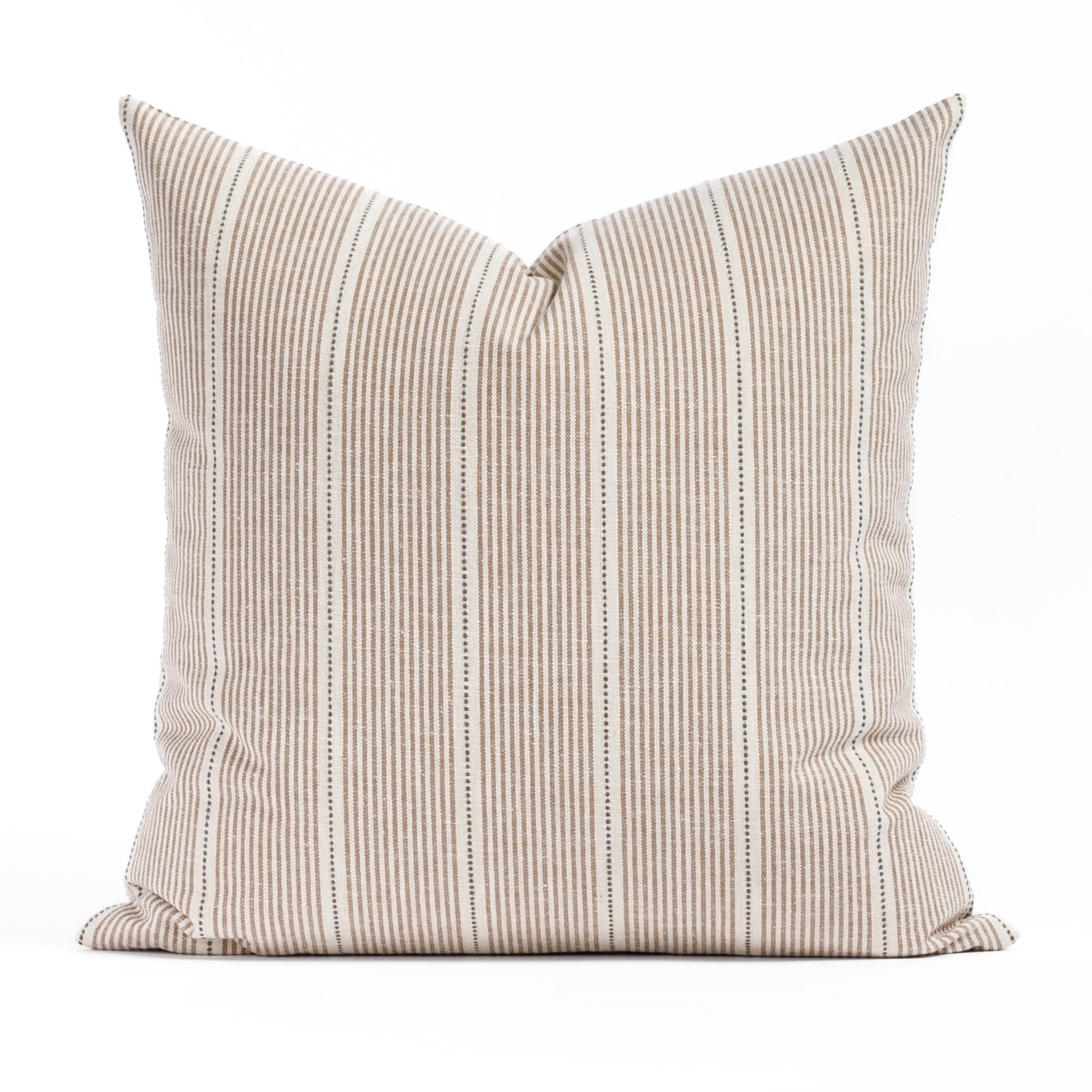 Harper Stripe 20x20 Decorative Throw Pillow Cover - Soft Cotton Square Cushion Case for Sofa, Bed, Living Room & Coffee Shop Decor