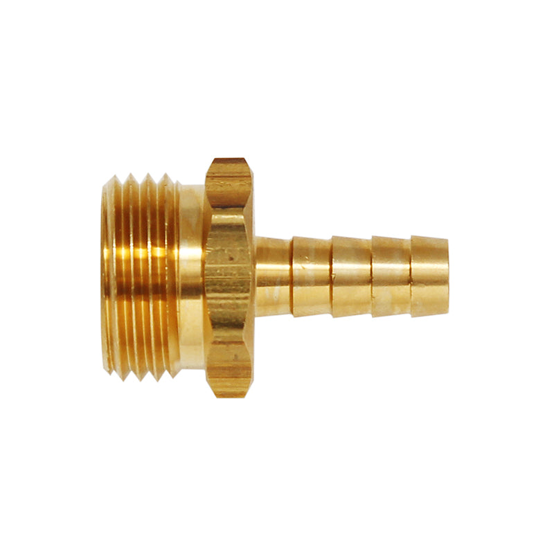 3/4 Inch Male Garden Hose Thread (GHT) to 3/8 Inch Barb Adapter - Heavy Duty Brass Fitting for Water Hose, Irrigation Systems & Outdoor Plumbing Connections