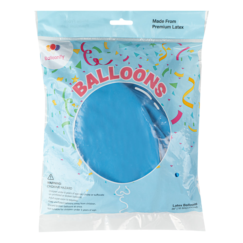 Light Blue Latex Balloons 36 Inch - Pack of 10 | Premium Party Balloons for Birthday Decorations, Baby Showers & Wedding Events