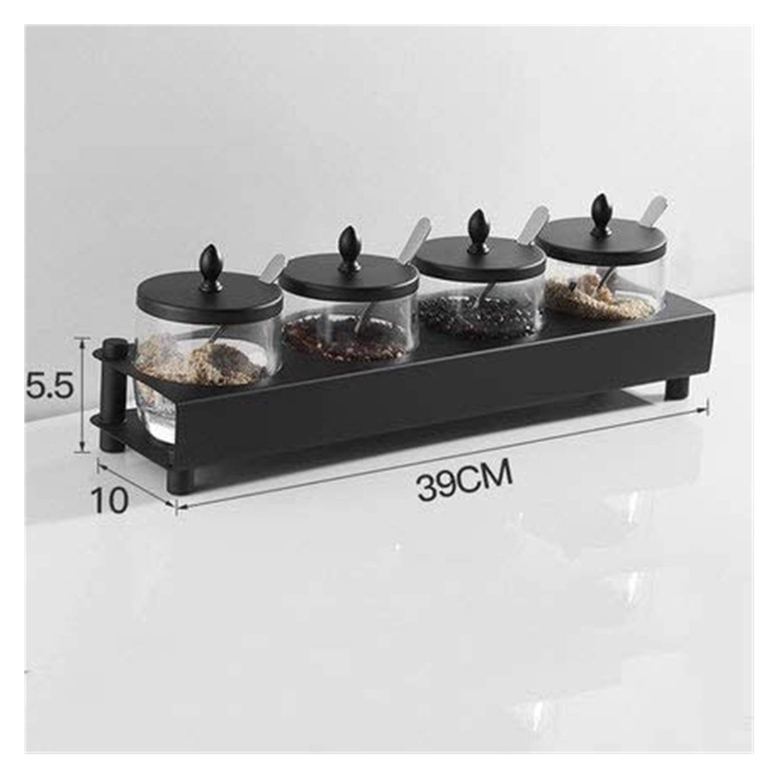 Premium Ceramic Sugar Bowls with Lids & Spoons - 3-Piece Set for Sugar, Spices, Condiments - Perfect for Kitchen, Dining Table, Coffee & Tea Station (Size B)