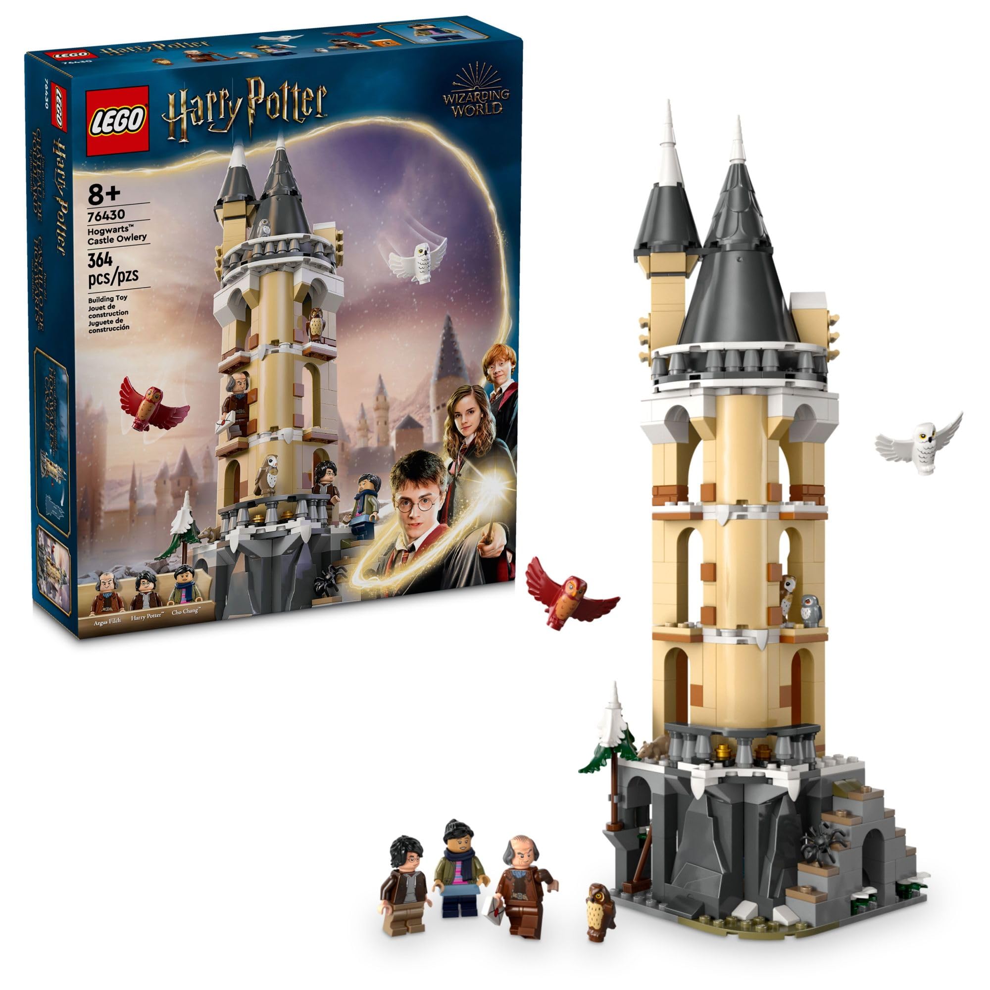 LEGO Harry Potter Hogwarts Castle Owlery Building Set 76430 - Wizarding World Toy with 3 Mini Figures for Kids Ages 8+ | Perfect Birthday Gift for Boys & Girls | Creative Play & Harry Potter Collection Display