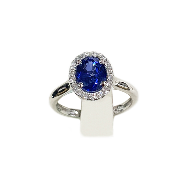 14K White Gold Sapphire Ring for Women - Elegant Blue Gemstone Engagement & Wedding Band - Perfect for Anniversaries, Proposals & Special Occasions