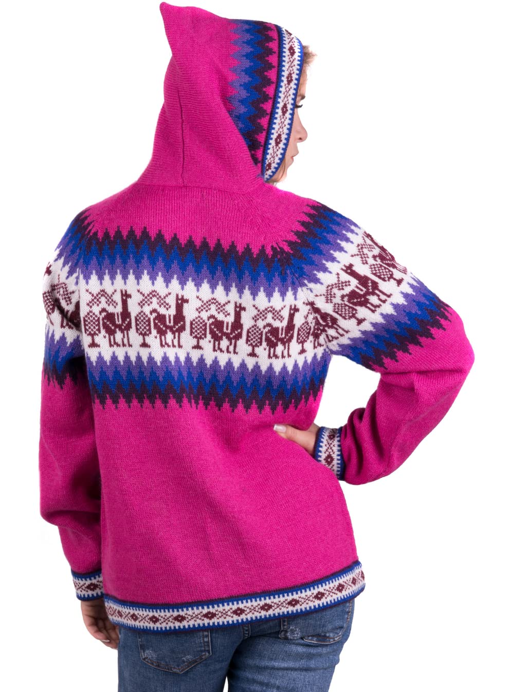 Premium Alpaca Wool Cardigan for Women - Soft & Warm Gamboa Sweater - Cozy Winter Pullover for Casual Outfits & Office Wear