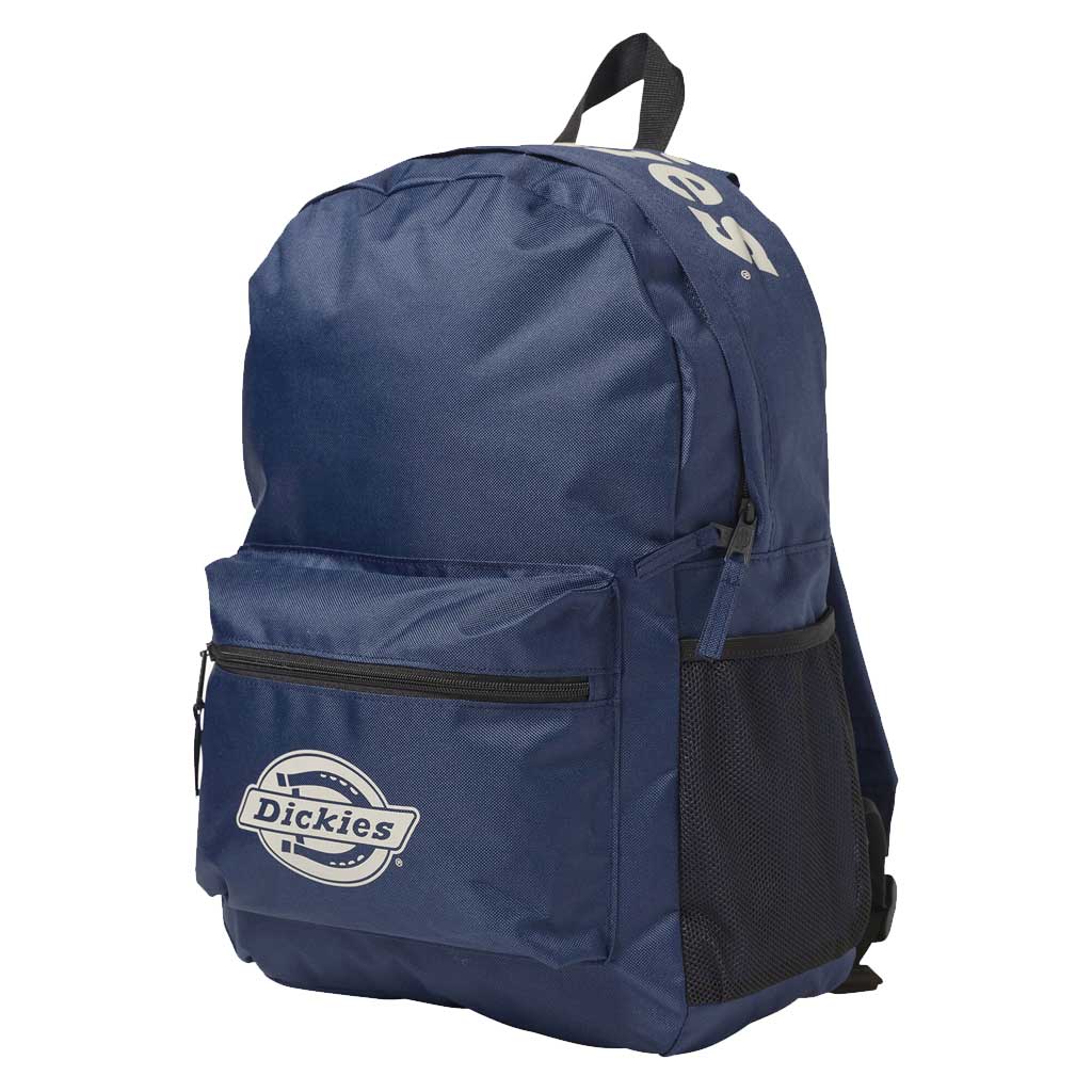 Dickies Basic Double Logo Backpack - Ink Navy/Reflective - Durable School & Travel Backpack for Students & Commuters