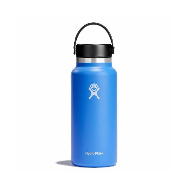 32 oz Wide Mouth Water Bottle with Straw & Leak-Proof Lid - BPA Free Stainless Steel Insulated Water Bottle for Gym, Hiking, Travel & Outdoor Activities