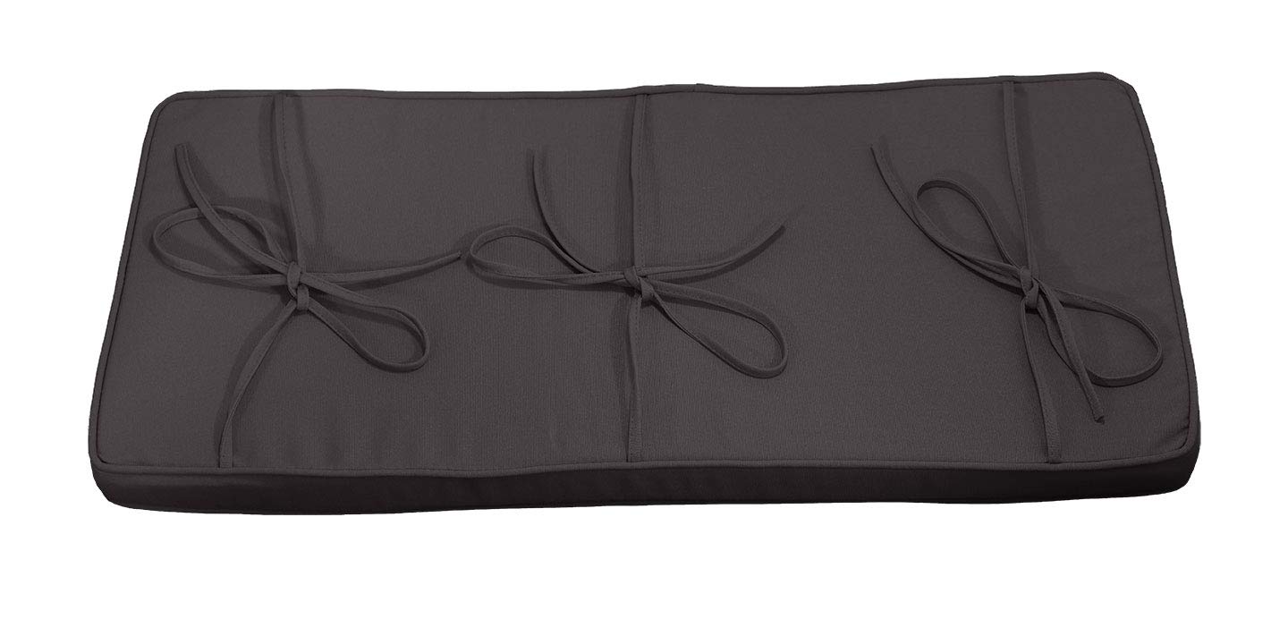 Premium Dark Gray Piano Bench Cushion 14.5