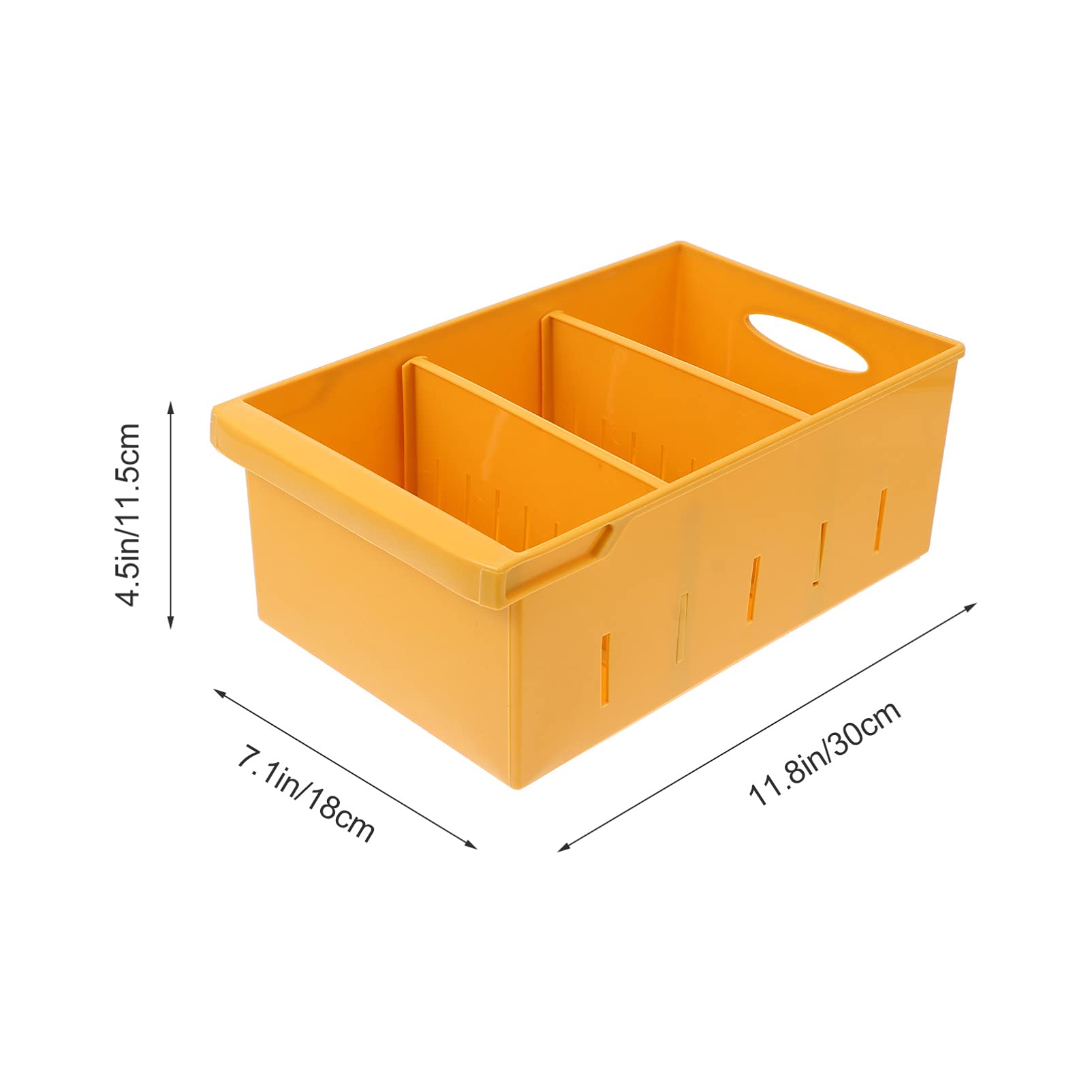 Cabilock 1-Piece Plastic Kitchen Organizer Box - Fruit & Vegetable Storage Basket, Fridge Organizer, Pantry Divider, Tea Storage, Egg Tray - Durable PP Material with Flat Lip (Perfect for Kitchen, Pantry & Refrigerator Organization)