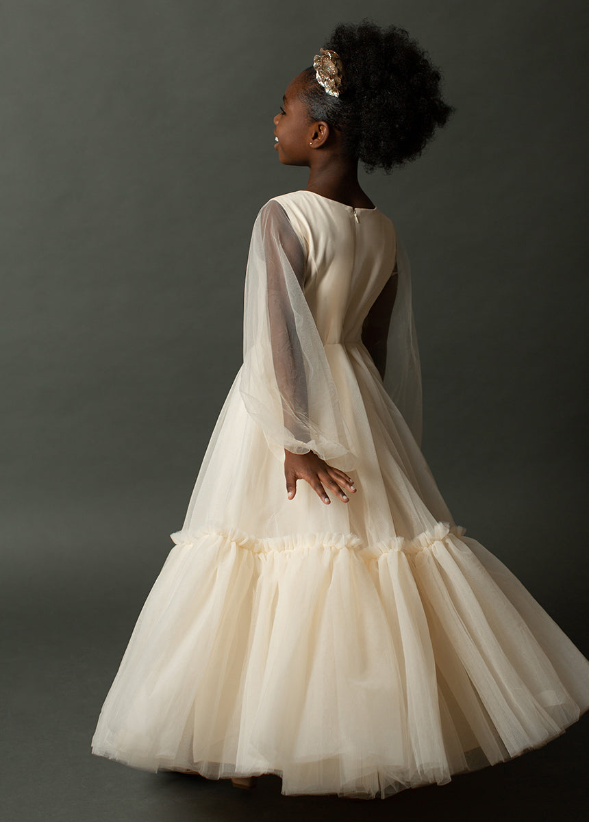Elegant Cream Tianna Dress for Women - Perfect for Weddings, Parties & Special Occasions
