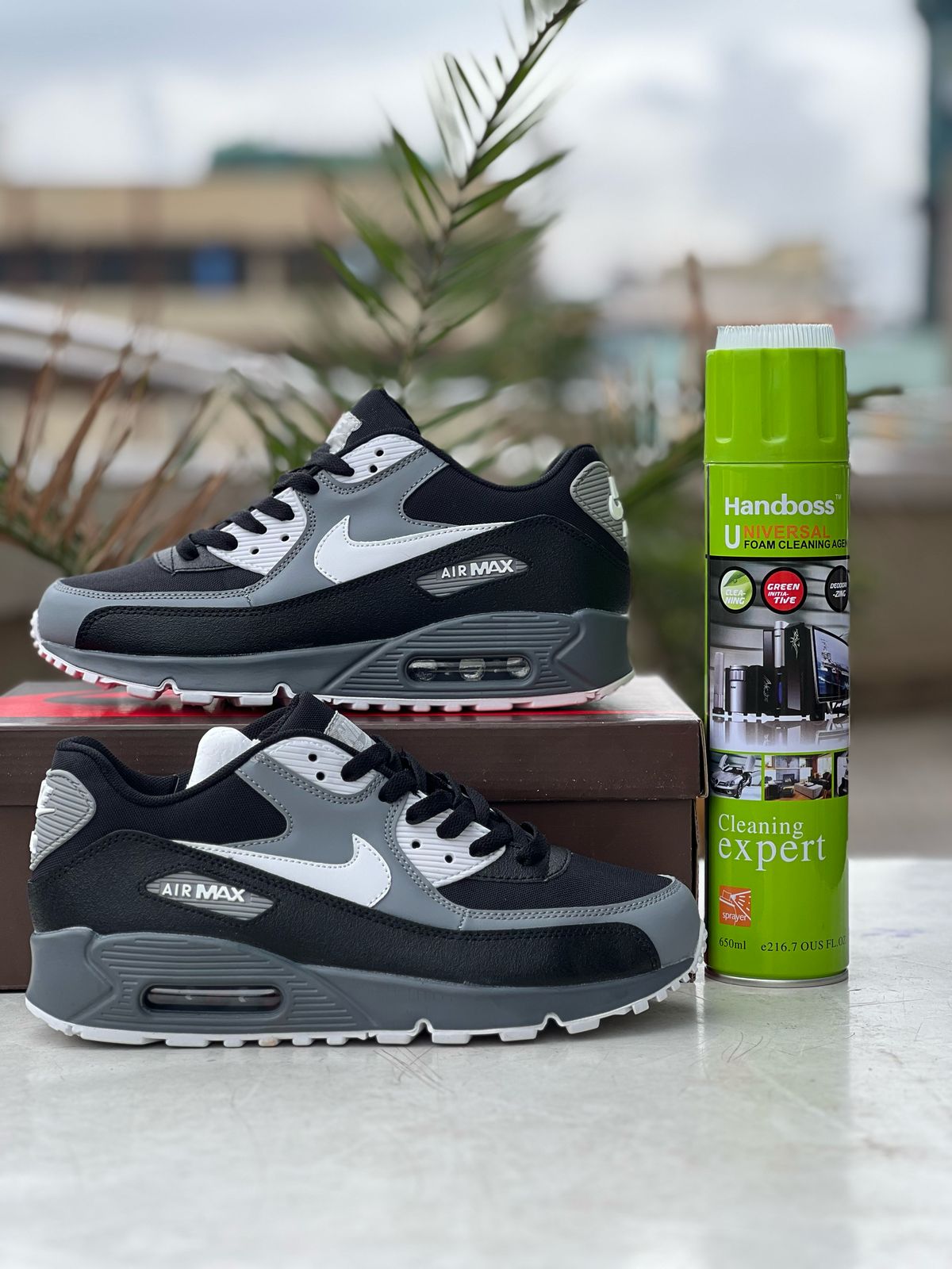 Nike Air Max 90 Running Shoes - Black & White Men's Athletic Sneakers for Jogging, Gym Workouts & Casual Wear