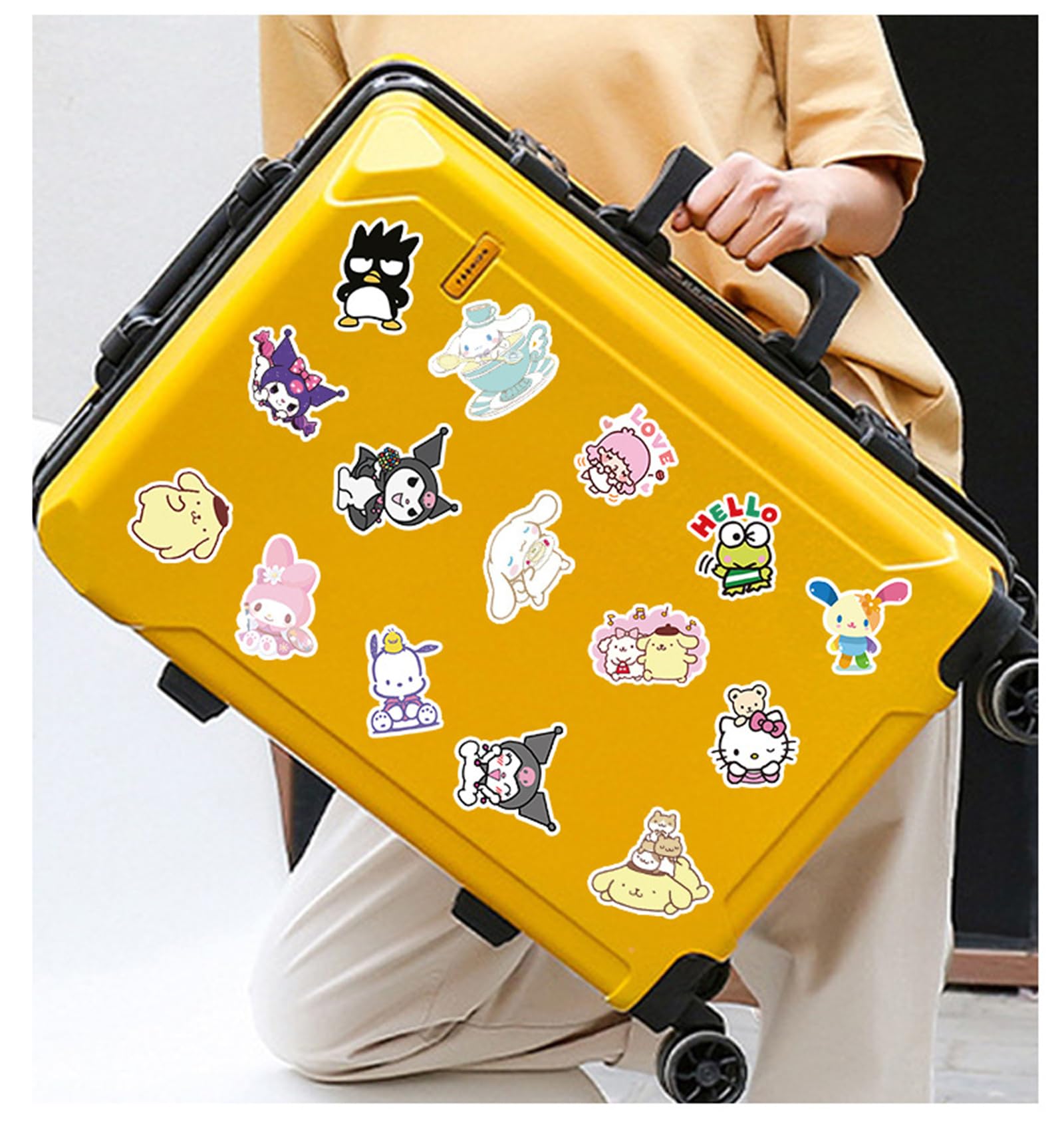 100Pcs Kawaii Cartoon Stickers for Girls - Cute Mixed Decals for Kids, Teens & Adults | Perfect for Scrapbooking, Laptop Decoration & DIY Crafts