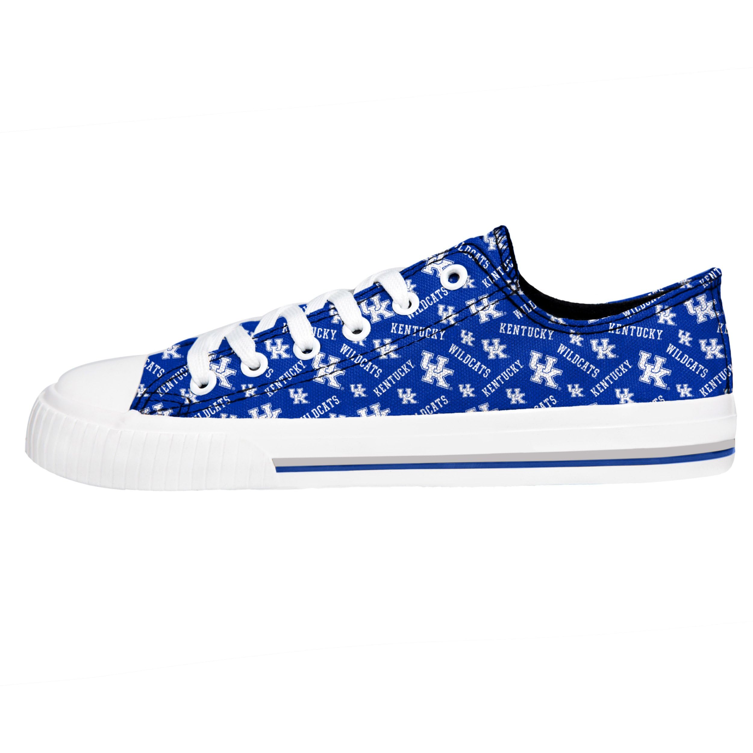 FOCO Women's NCAA College Team Logo Low Top Canvas Sneakers - Comfortable Casual Shoes for School, Sports & Everyday Wear