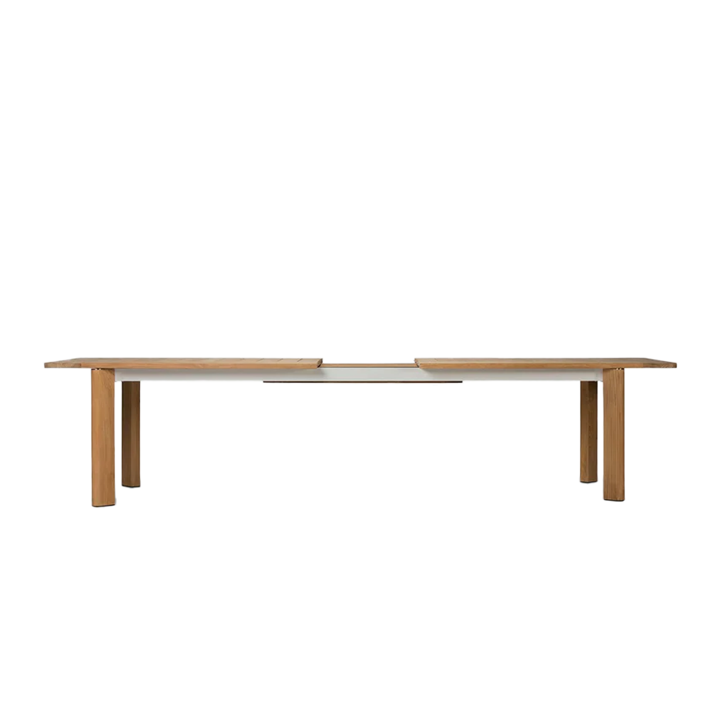 Byron Teak Extendable Dining Table - Solid Wood Expandable Table for 6 to 10 People - Perfect for Dining Room, Kitchen, and Outdoor Entertaining