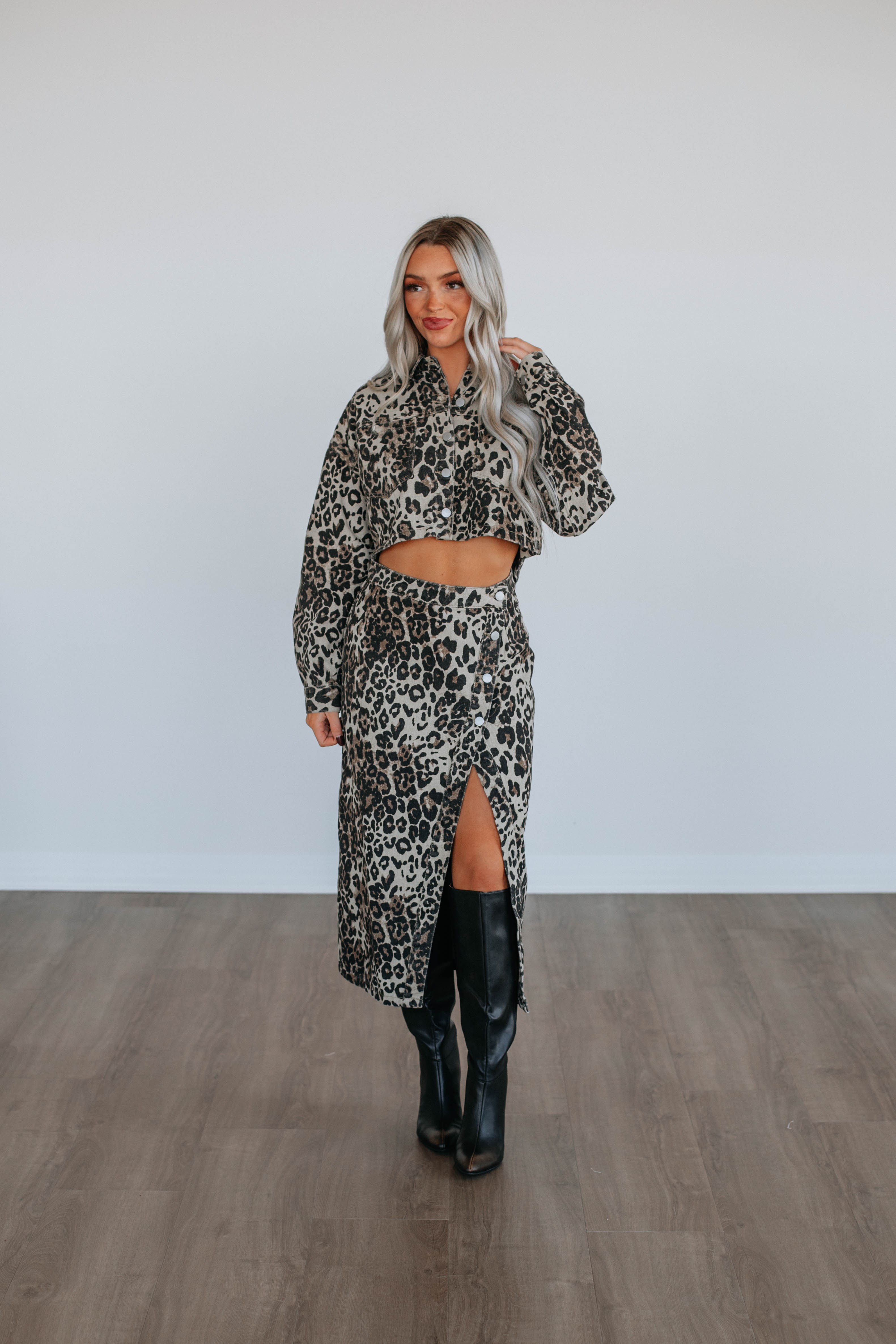 Crosby Denim Jacket & Jeans Set - Trendy Leopard Print Outfit for Women | Casual Streetwear, Date Night & Fall Fashion