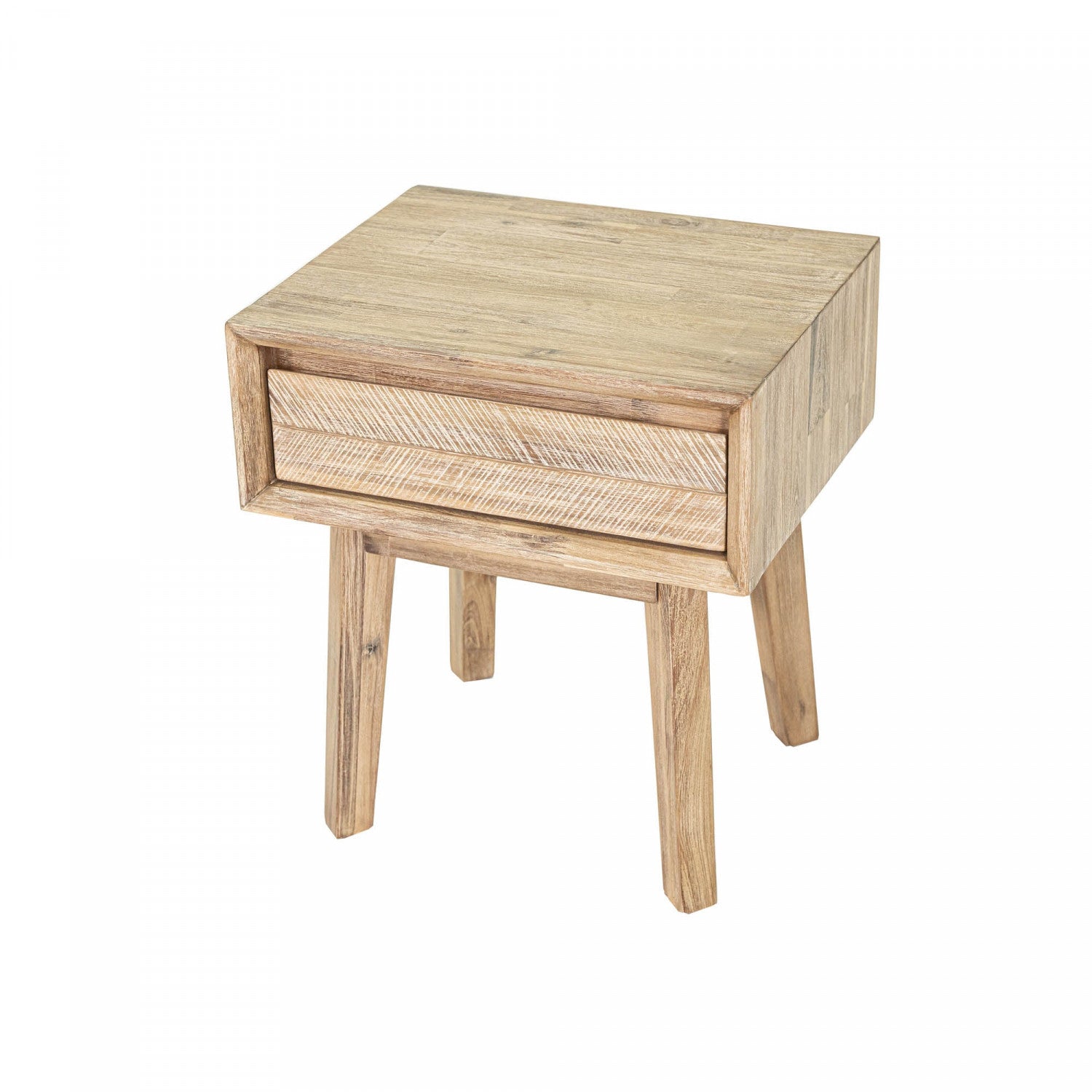 Abenra 1 Drawer Nightstand - Light Driftwood Finish Bedside Table for Bedroom, Compact Storage Side Table with Drawer - Perfect for Small Spaces, Apartments & Guest Rooms