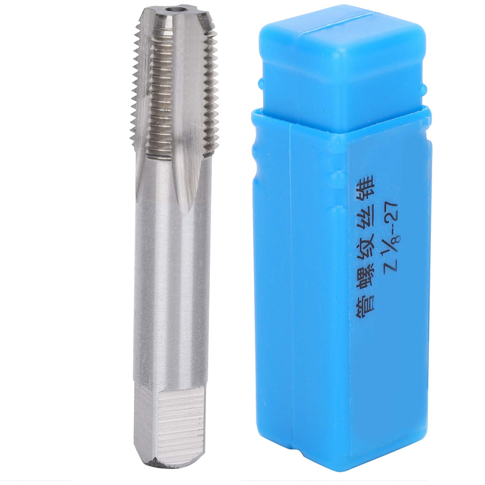 **SALUTUYA Adjustable Tap Drill Bit Set - HSS Metric Right Hand Thread Tap 1/8-27 - High-Speed Steel Hardware Repair Tools for DIY, Plumbing & Metalworking**