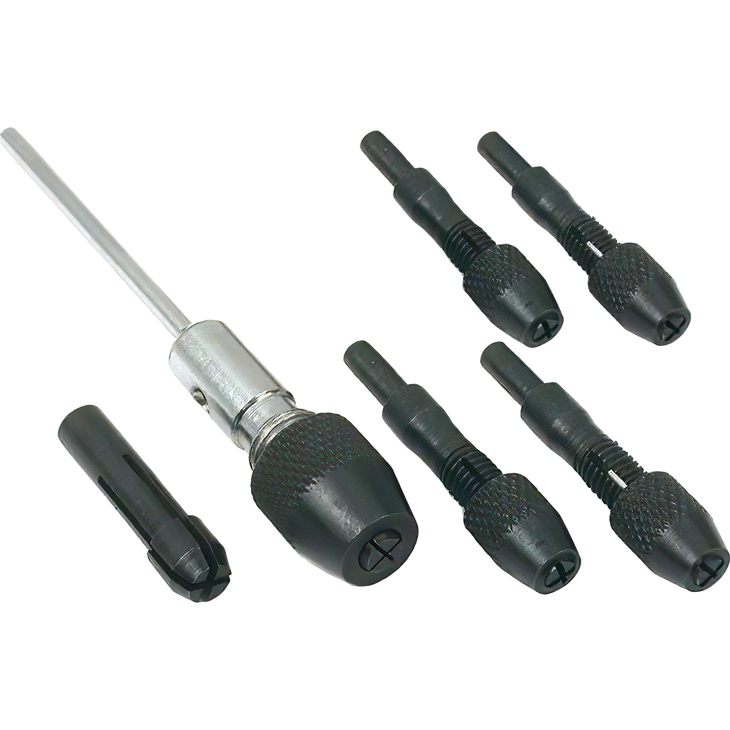 6-Piece Drill Bit Adapter Chuck Set for Jewelry Making - Precision Rotary Tool Accessories for DIY Crafts, Metalworking & Woodworking Projects