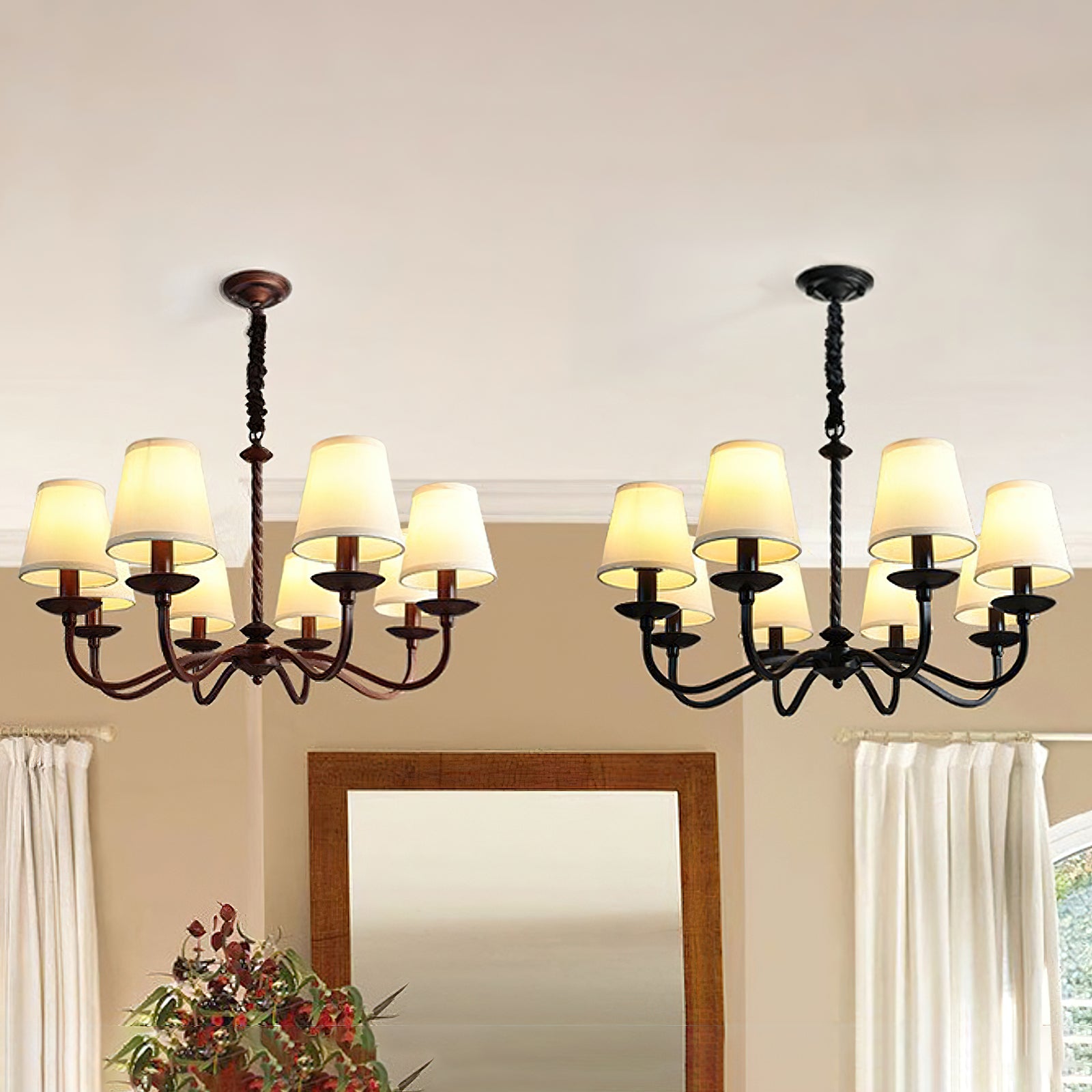 Emmons Modern Crystal Chandelier - Elegant Ceiling Light Fixture for Dining Room, Bedroom, or Living Room Decor