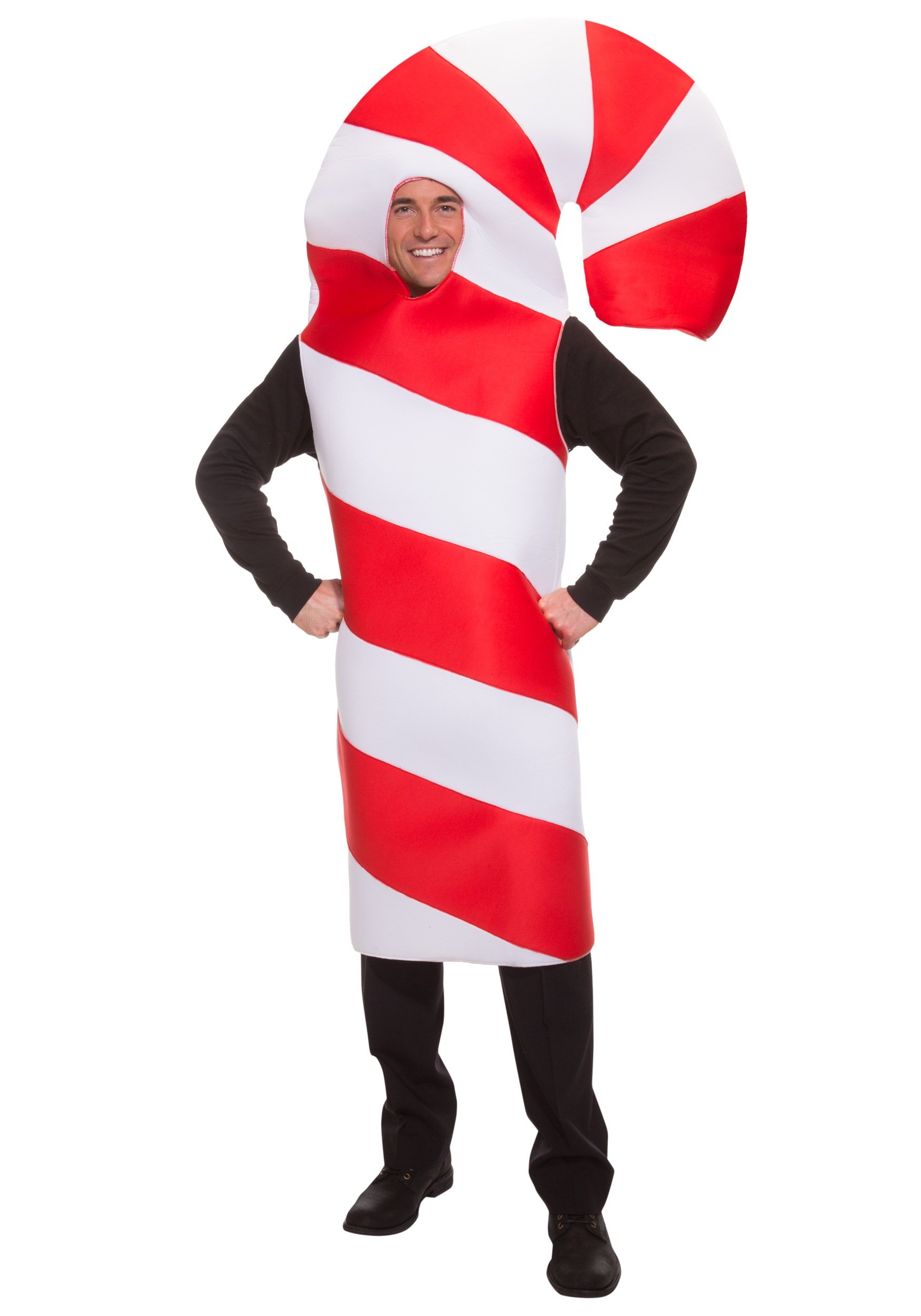 Adult Candy Cane Costume - Festive Christmas Party Outfit for Holiday Events