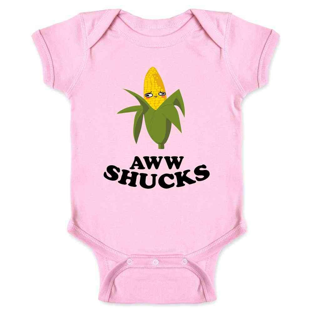 Pop Threads Aww Shucks Ear of Corn Graphic T-Shirt - Cute Funny Baby & Toddler Tee for Boys & Girls - Perfect for Playdates, Family Photos & Casual Outings