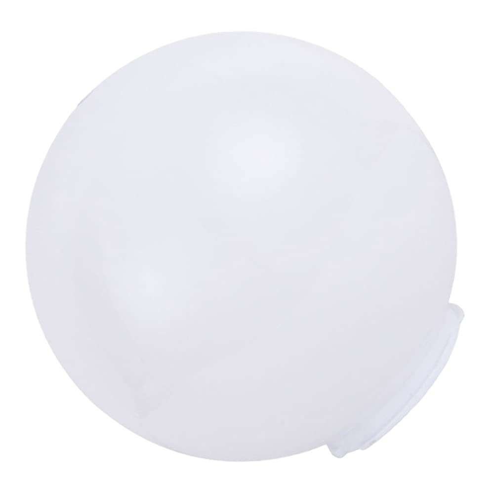 Beaupretty White Acrylic Lamp Shade - 150MM Round Globe Replacement for Chandelier, Wall Lamp & Outdoor Post Lights - Durable Bulb Cover for Home, Garden, Table & Patio Decor (95MM Base) | Perfect for Porch Lighting, Landscape Illumination & Interior Design Accents