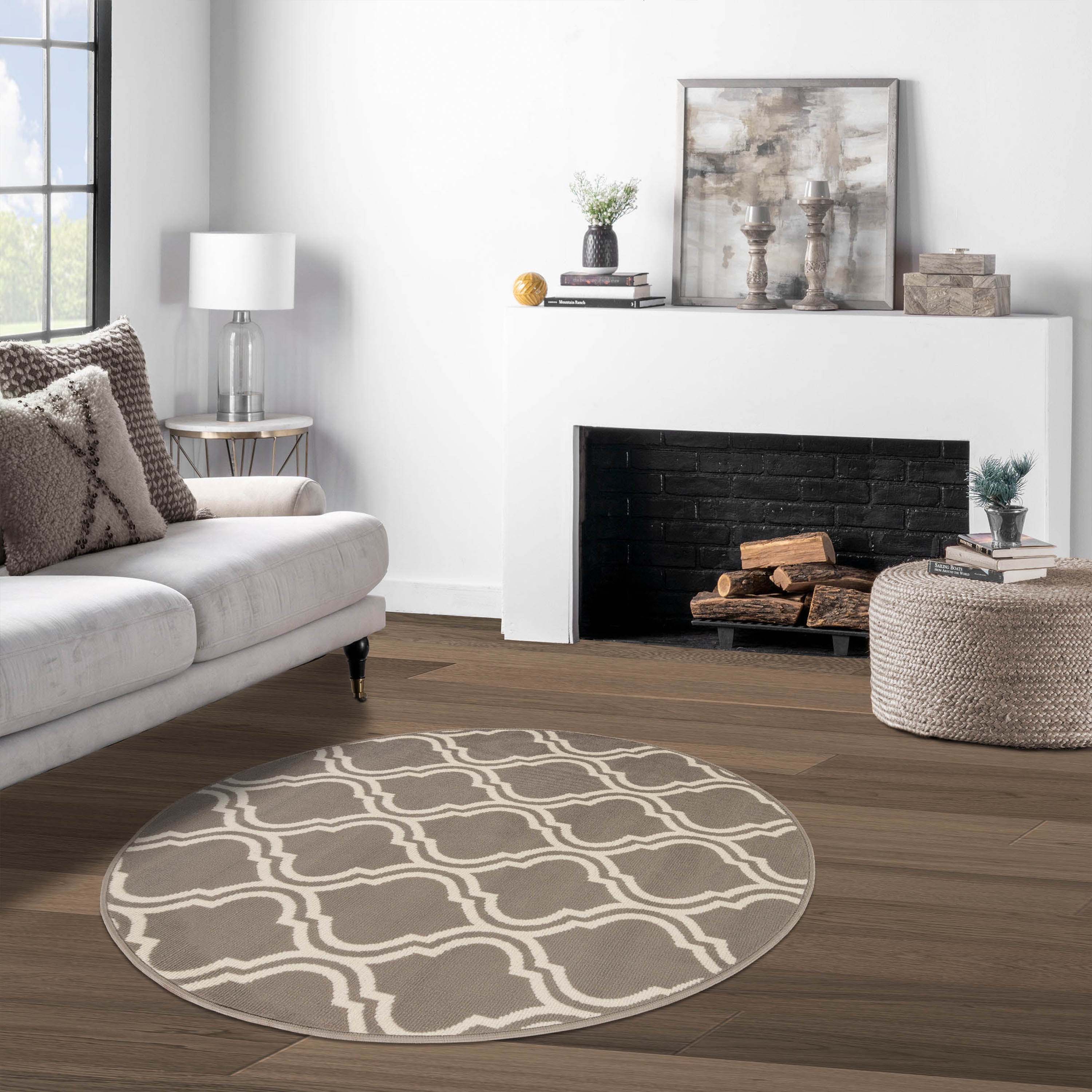 Double Trellis Indoor Area Rug - Non-Slip, Soft & Durable - Perfect for Living Room, Bedroom, or Home Office Decor