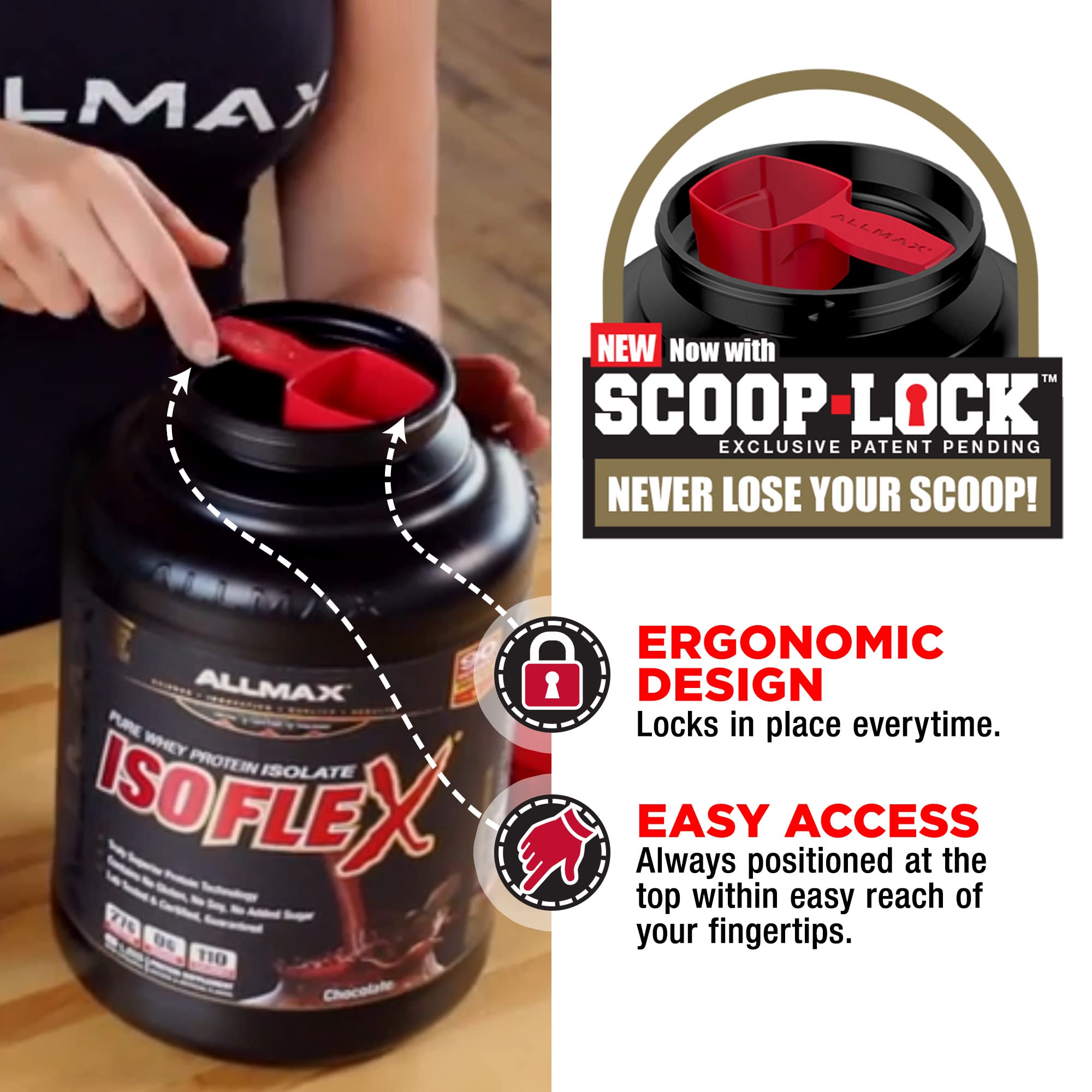 ALLMAX Nutrition ISOFLEX Whey Protein Powder - 27g Protein per Serving, Whey Protein Isolate, Chocolate Mint Flavor, 2lb (907g) for Muscle Recovery & Post-Workout Nutrition | Ideal for Gym, Fitness & Bodybuilding
