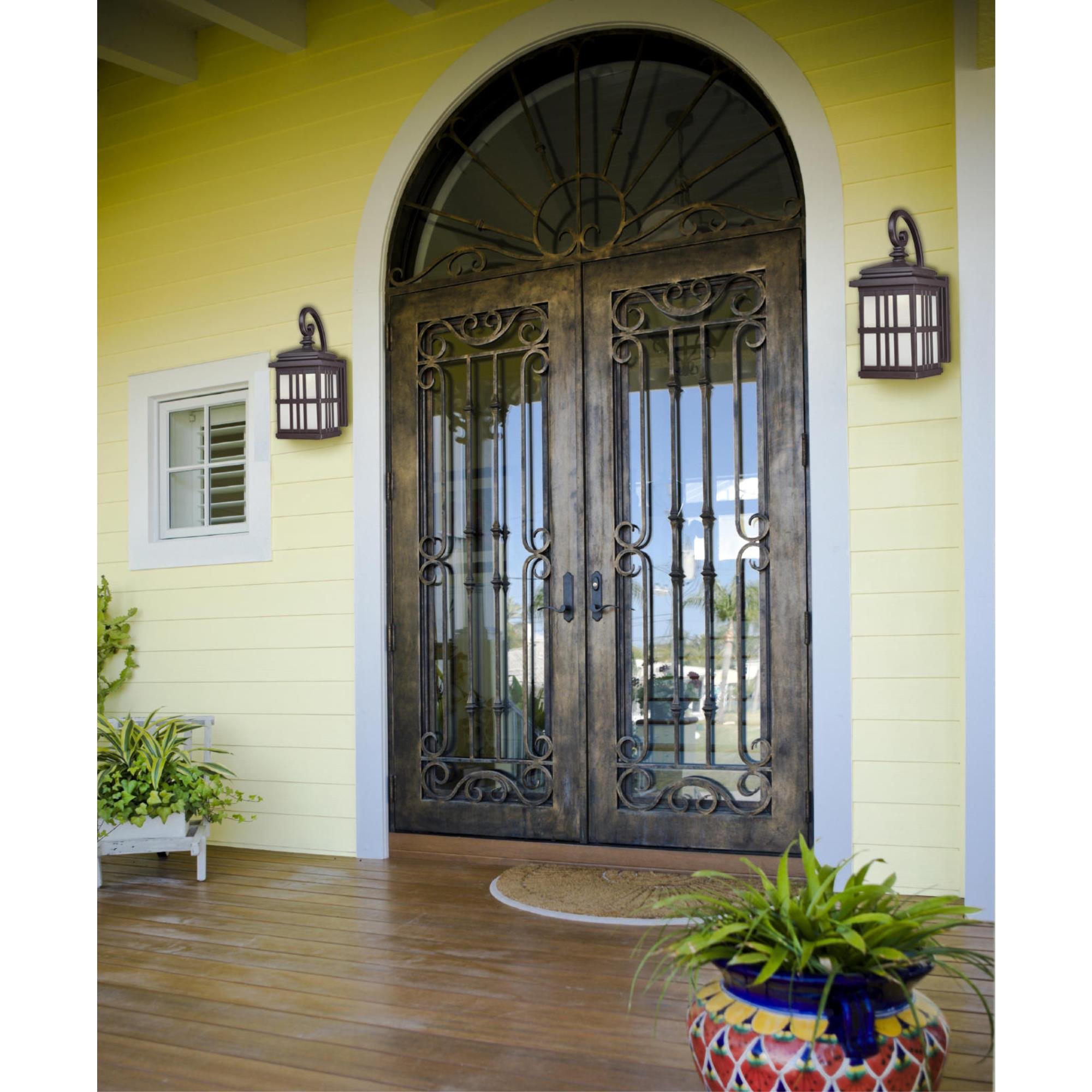 Westinghouse 6400200 Traditional One-Light LED Outdoor Wall Light Sconce - Oil Rubbed Bronze Finish with Frosted Glass - Perfect for Porch, Patio, Garden & Exterior Home Lighting
