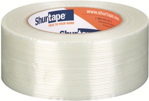48mm x 55m 4.3mL Clear GS490 Filament/Strapping Tape Roll - Heavy Duty Packaging, Shipping, Securing Pallets (Case of 24) - Ideal for Warehouse, Moving & Industrial Use