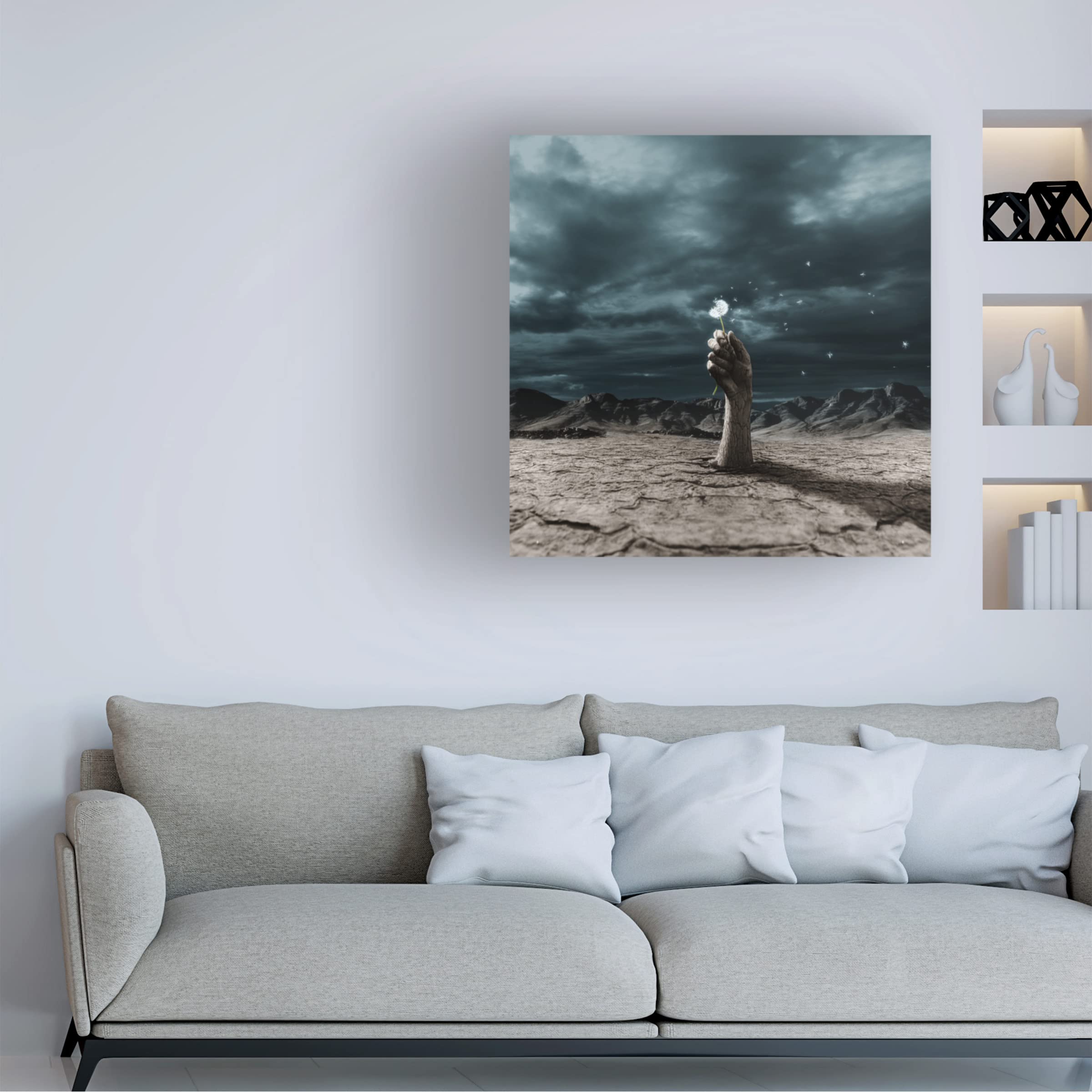 Terry F 'The End' Canvas Wall Art Print - Modern Abstract Painting for Home & Office Decor - Perfect for Living Room, Bedroom, or Office Wall Decor