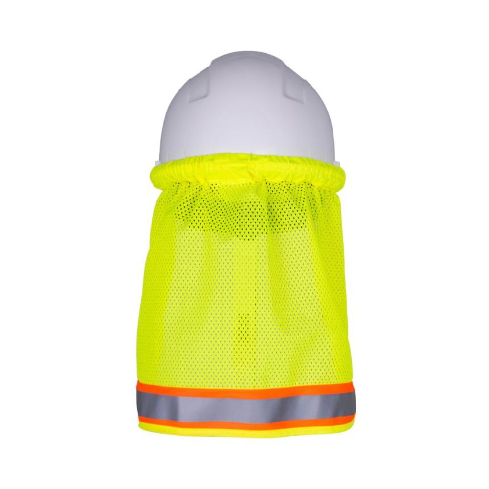 High Visibility Terra Sun Shade for Hard Hats - Yellow Safety Helmet Accessory for Construction & Outdoor Work