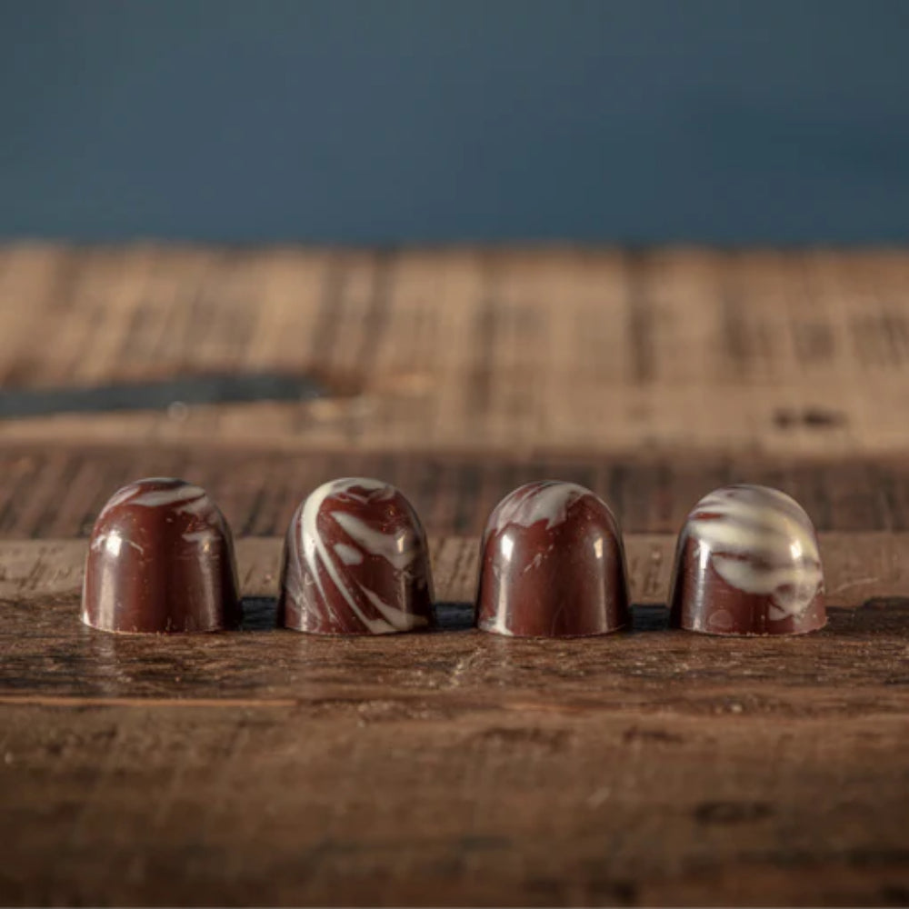 Bourbon Barrel Foods Chocolate Bourbon Balls - 4 Piece Gourmet Gift Box | Handcrafted Bourbon Infused Chocolates for Holidays, Parties & Corporate Gifts
