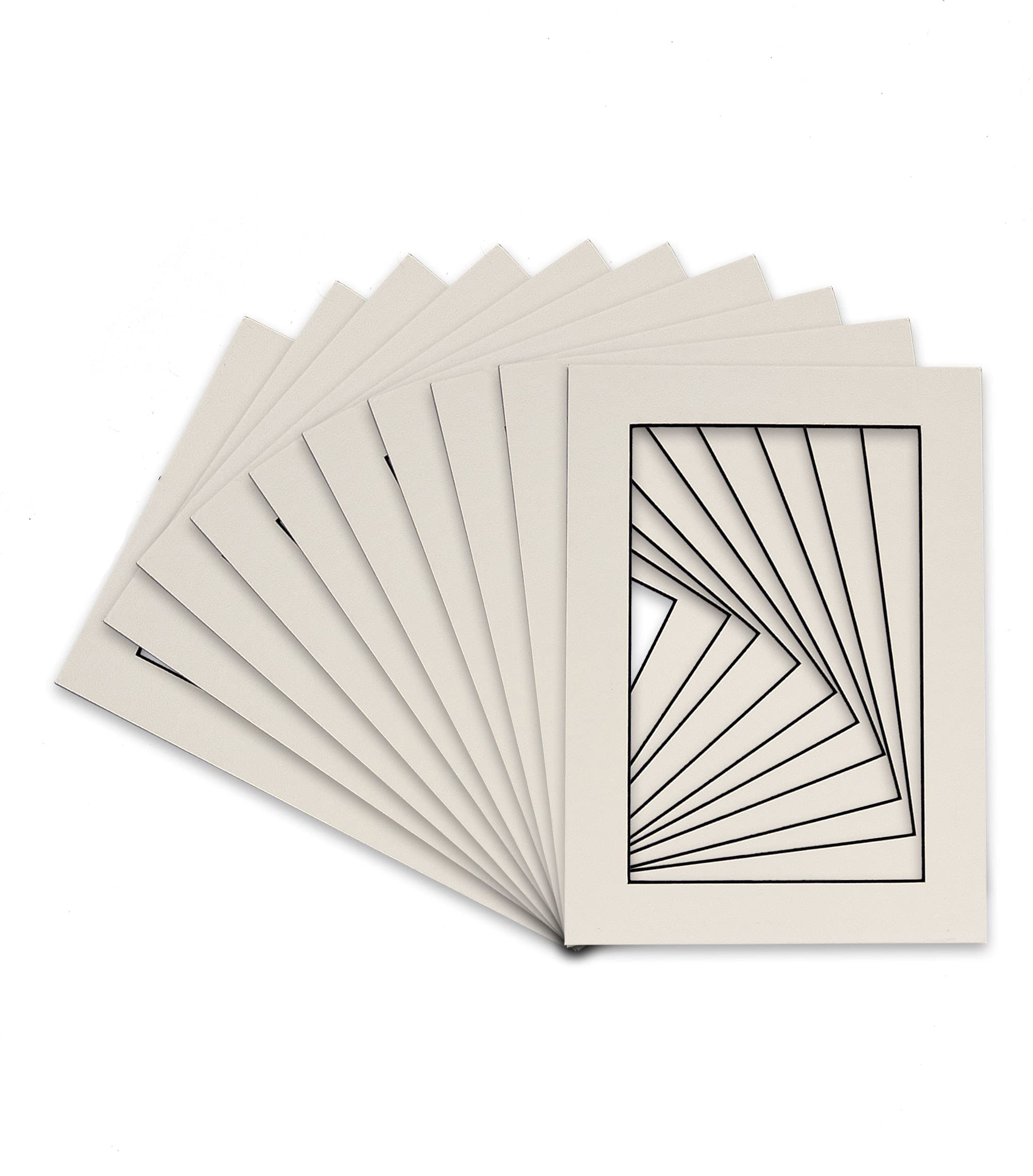 CountryArtHouse White Acid-Free 12x16 Picture Frame Mat with Black Core Bevel Cut for 8x12 Photos - Fits 12x16 Frames - Pack of 100 - Includes Bags & Backings - Perfect for Home Decor, Art Displays, and Photo Preservation