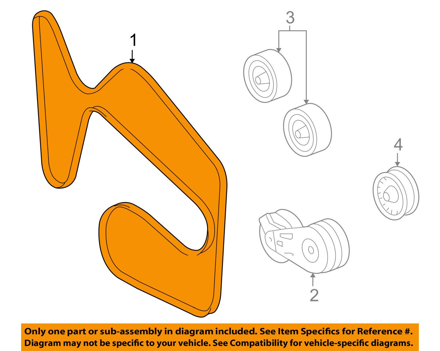 GM OEM Serpentine Fan Belt 12577770 - Replacement Belt for Chevy, GMC, Buick & Cadillac - Durable Engine Accessory for Smooth Vehicle Performance