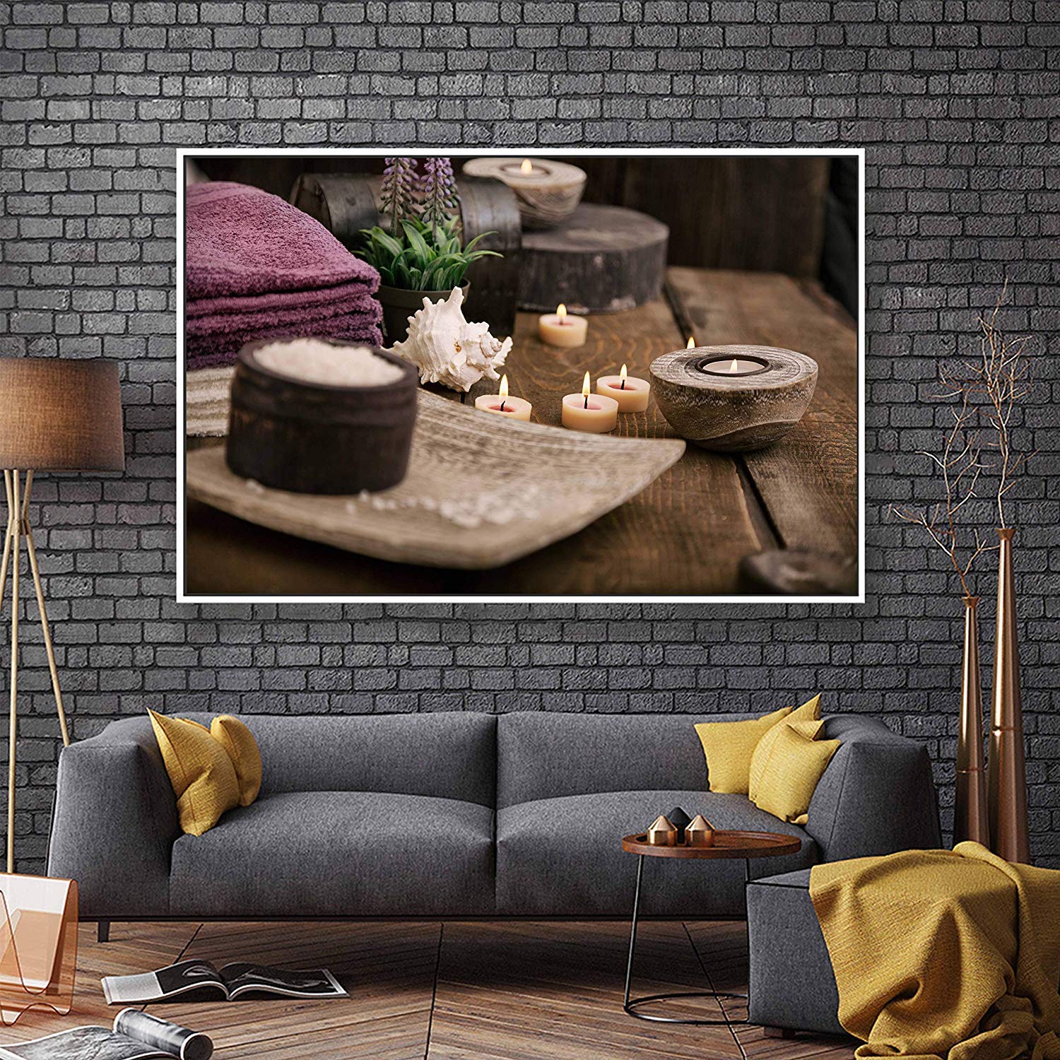 Floating Framed Canvas Wall Art - 16x24 Inch Modern Home Decor for Living Room, Bedroom & Spa | Ready to Hang Landscape Painting for House Decoration | Perfect for Relaxation Spaces & Interior Design