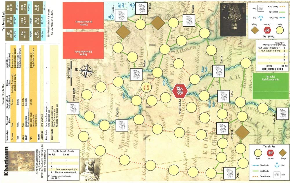 Decision Games Khartoum - Sudan 1883-1885 | Historical Strategy Board Game | Perfect for War Game Enthusiasts & History Buffs