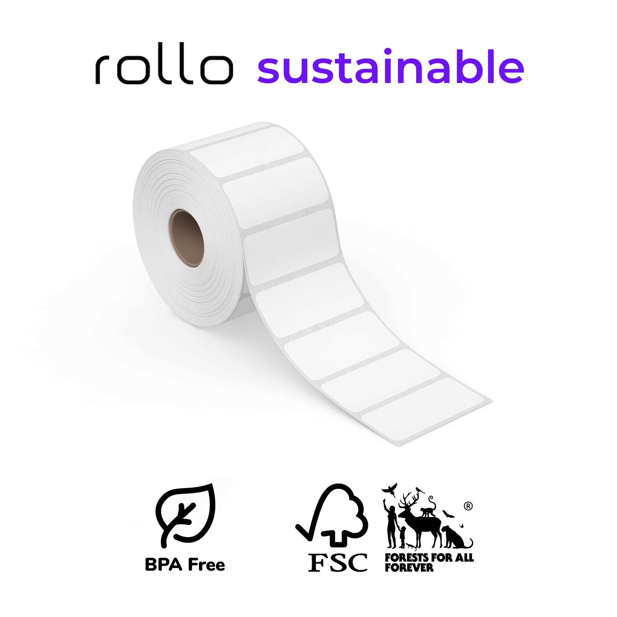Rollo USB Thermal Shipping Label Printer with 1000 2x1 Thermal Labels - High Speed Direct Thermal Barcode Printer for Shipping Packages | Perfect for Ecommerce, Small Business & Home Shipping Needs