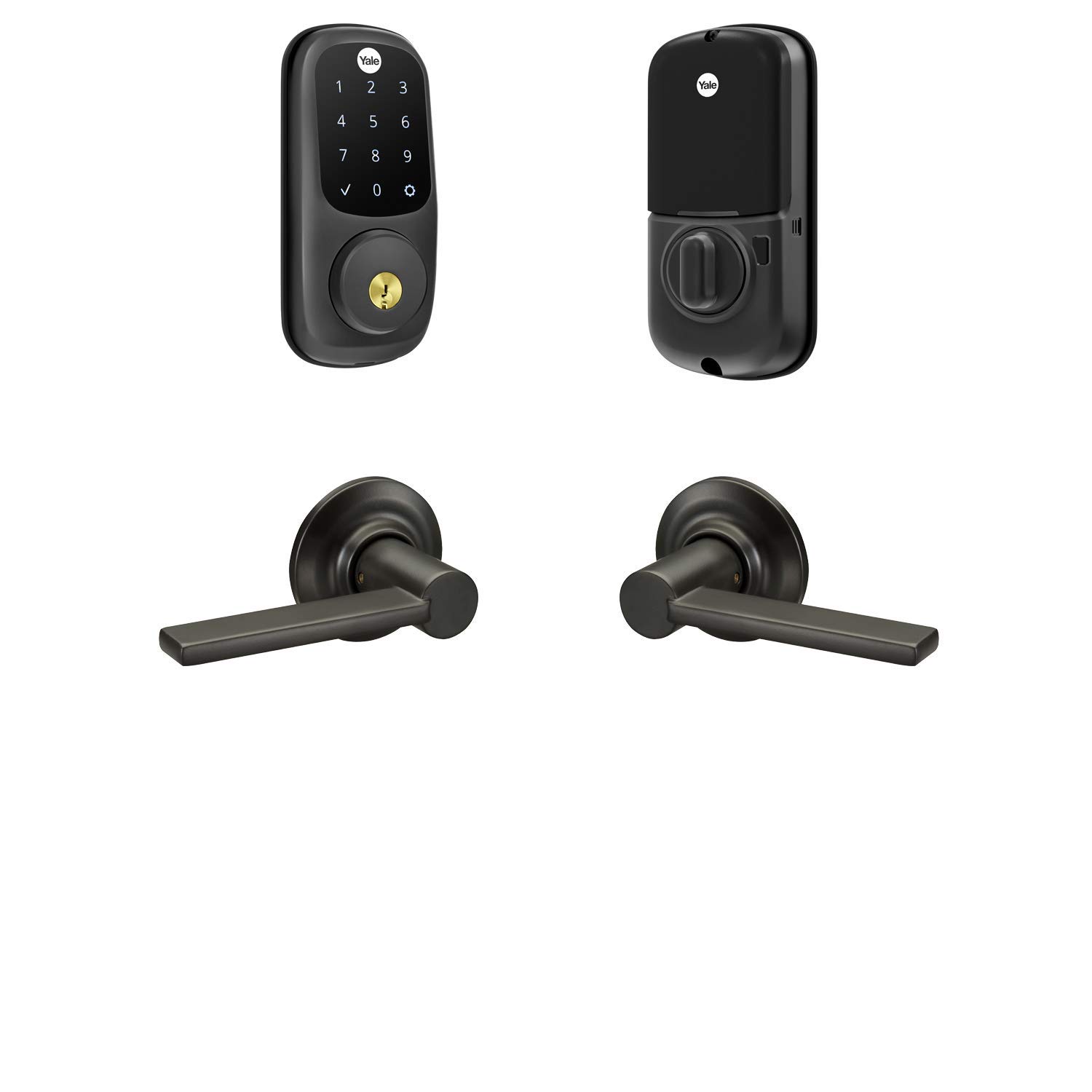 Yale Assure Lock - Wi-Fi Enabled Touchscreen Smart Door Lock with Valdosta Lever | Keyless Entry, Remote Access & Home Security | Perfect for Apartments, Vacation Homes & Smart Home Integration