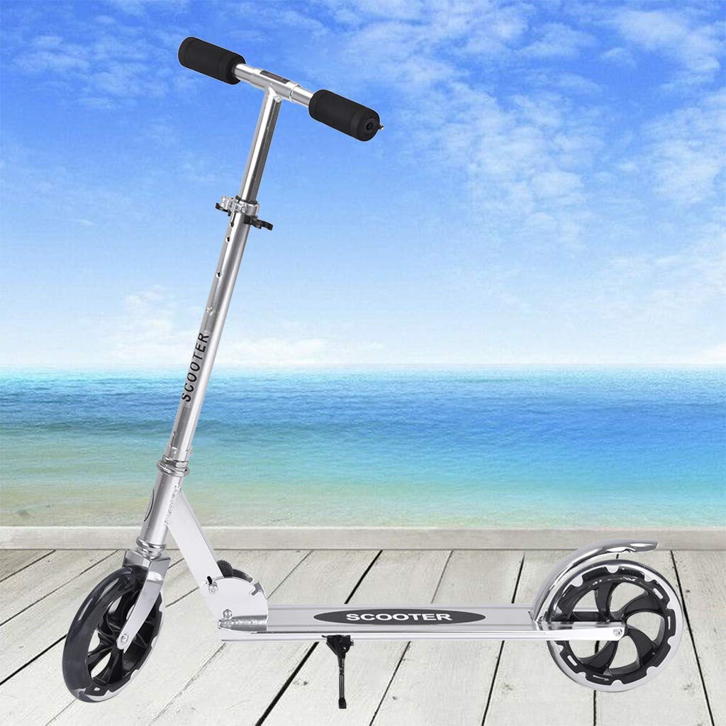 Foldable Kick Scooter for Adults & Teens - Adjustable Height Handlebar, 200mm Big Wheels for Smooth Ride - Portable Commuter Scooter for School, Work & Outdoor Fun - Pink Motor Scooter for Kids Age 12+