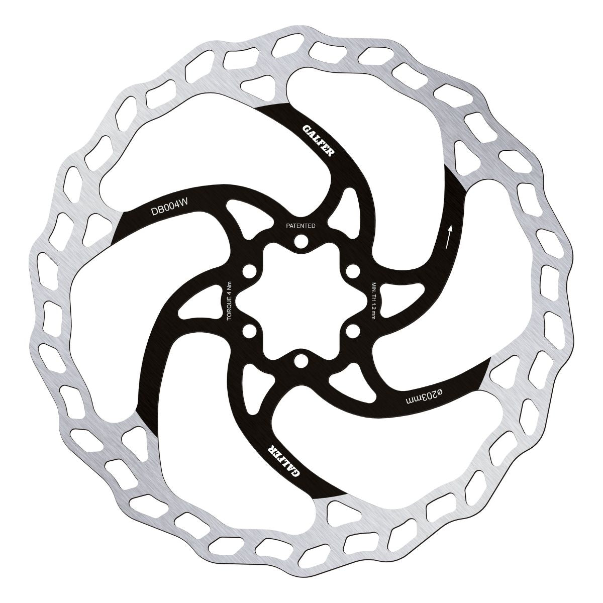 Galfer MTB Wave Disc Rotor - 6 Bolt Bicycle Brake Rotor for Mountain Bikes | Perfect for Trail Riding & Downhill Cycling