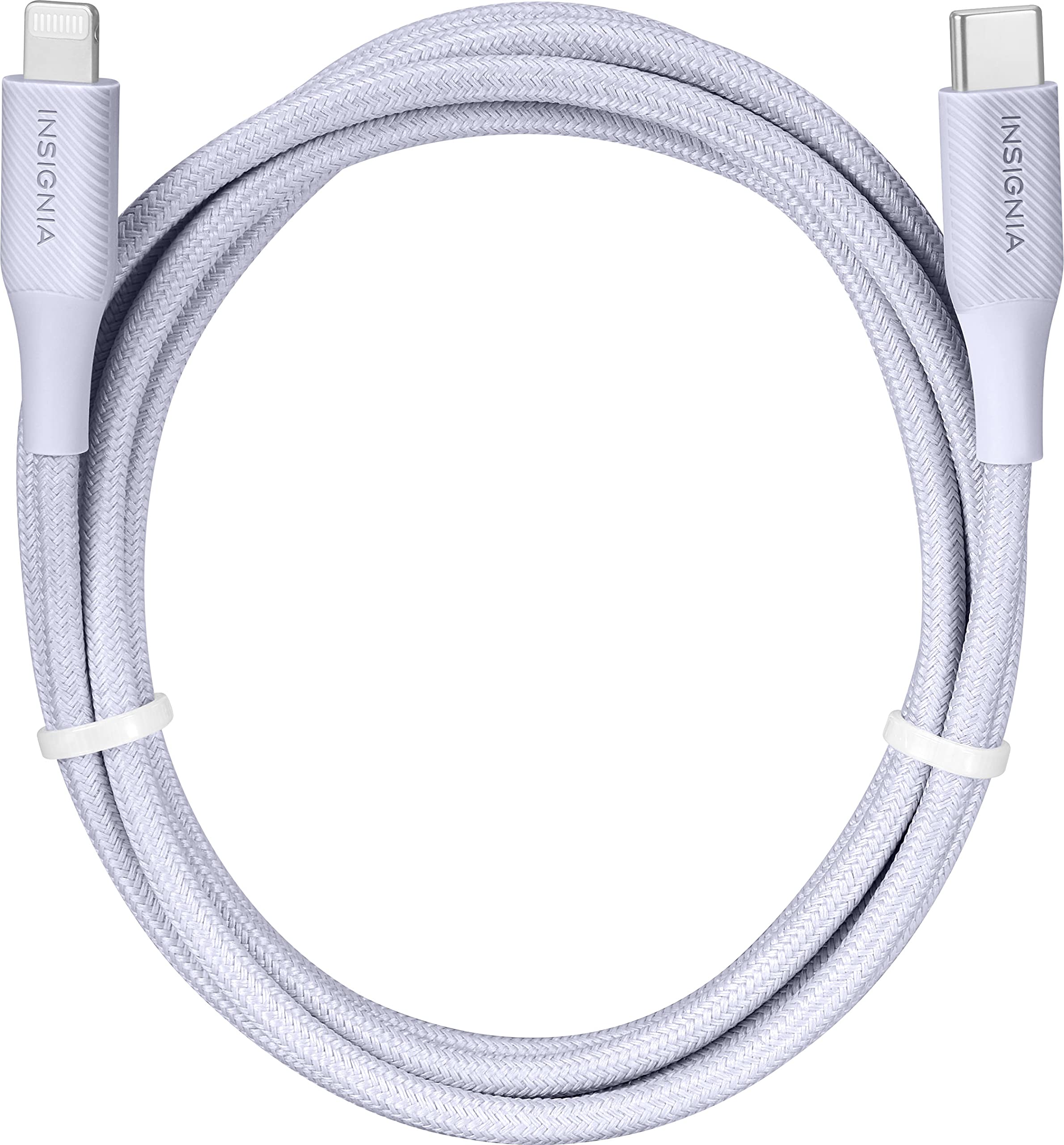 Insignia 5-Foot Lightning to USB-C Charge and Sync Cable - Purple | Fast Charging for iPhone, iPad, MacBook | Home, Office, Travel Use
