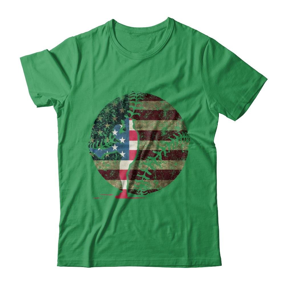 Premium Baseball America Flag Shirt - Patriotic Short Sleeve Tee for Men & Women | Comfortable Cotton Blend for Casual Wear, Sports Events & 4th of July Celebrations