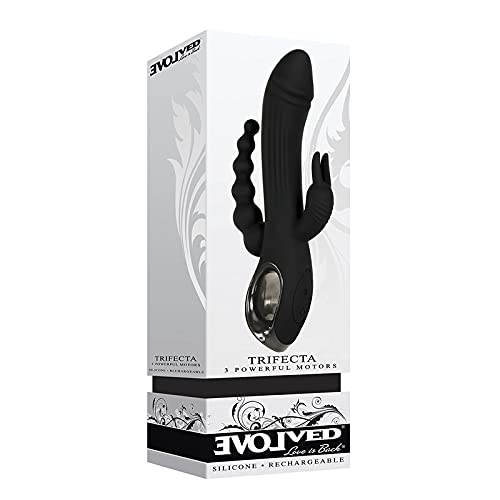 Premium Adult Sex Toys - Evolved Trifecta Triple Stimulation Vibrator for Couples & Solo Play - Enhance Intimacy & Pleasure in Bedroom, Travel & Romantic Nights